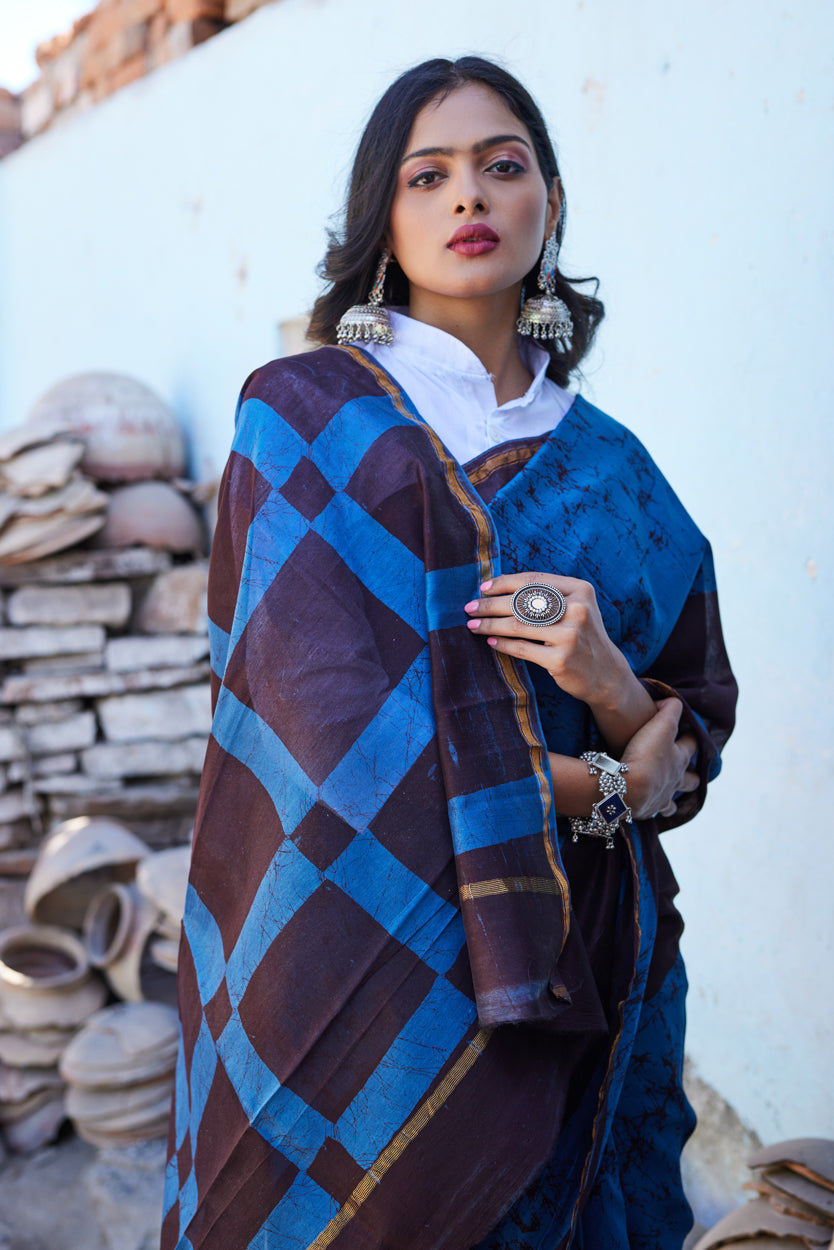 Chitramayi Cotton Silk Chanderi Saree