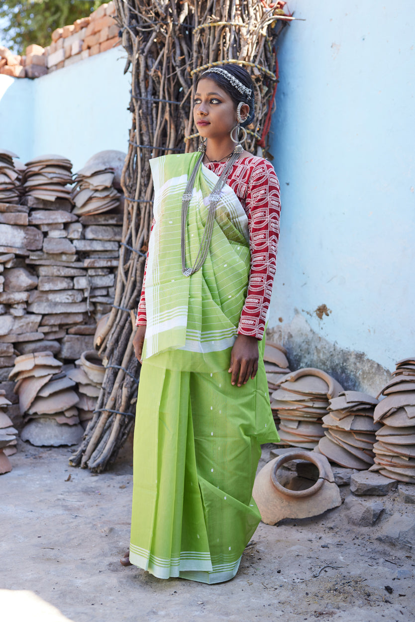 Vrindavan Sutra Cotton Silk Chanderi Saree