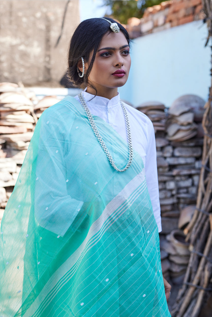 Karigari Leher Cotton Silk Chanderi Saree