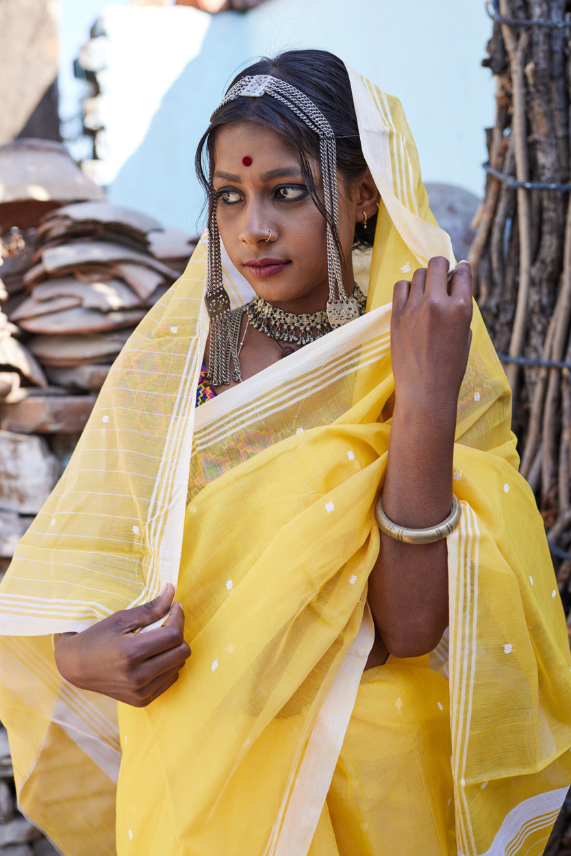 Sonchiraiya Cotton Silk Chanderi Saree