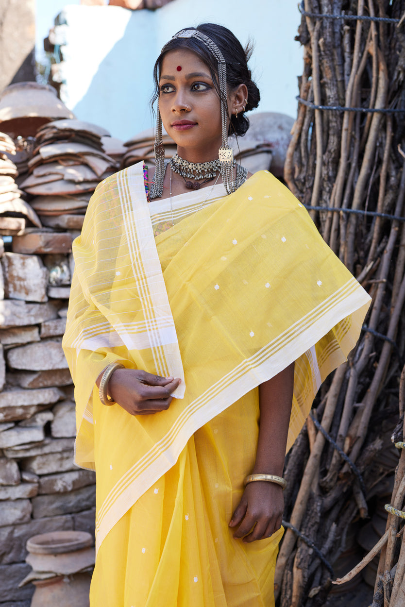 Sonchiraiya Cotton Silk Chanderi Saree