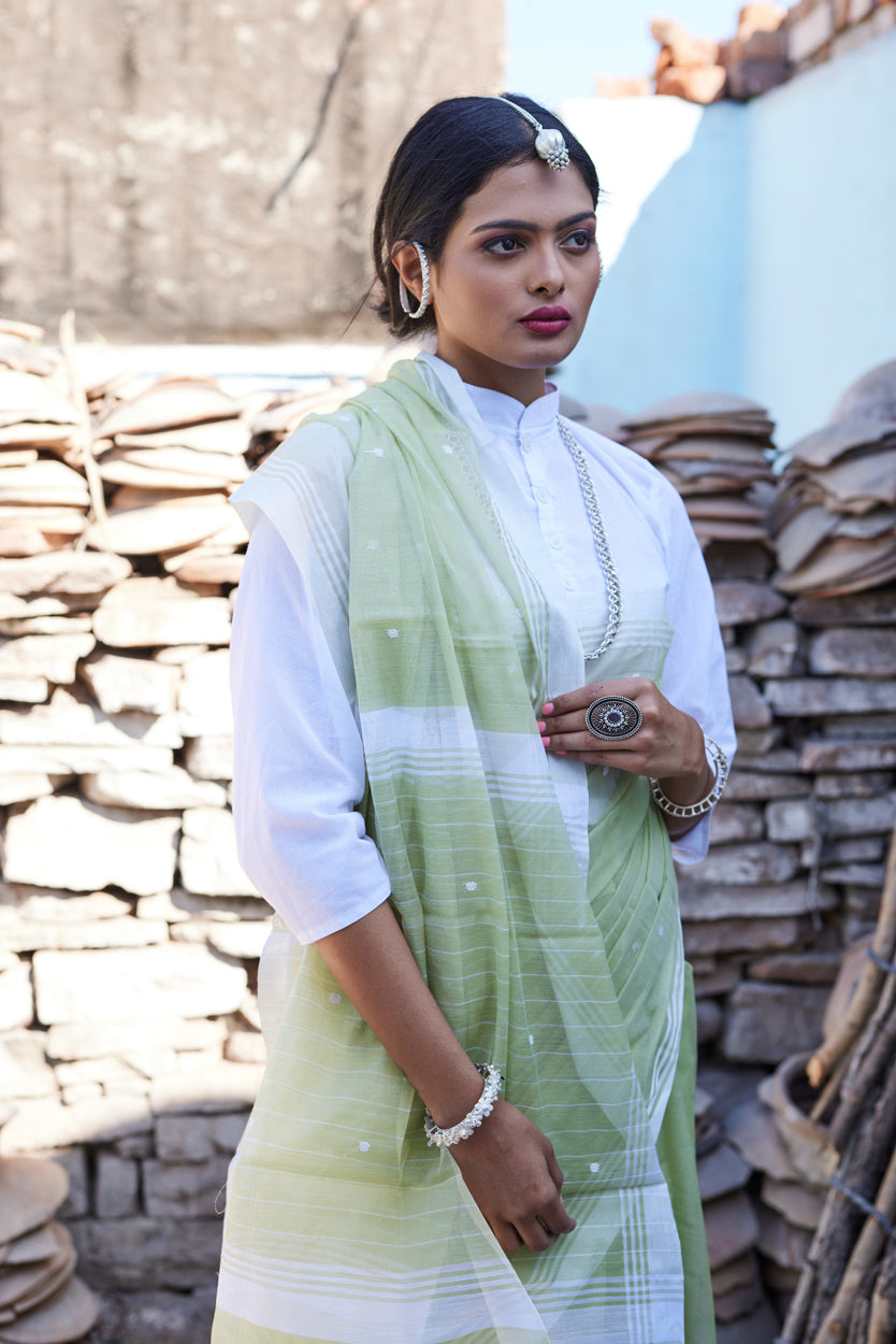 Kanak Katha Cotton Silk Chanderi Saree