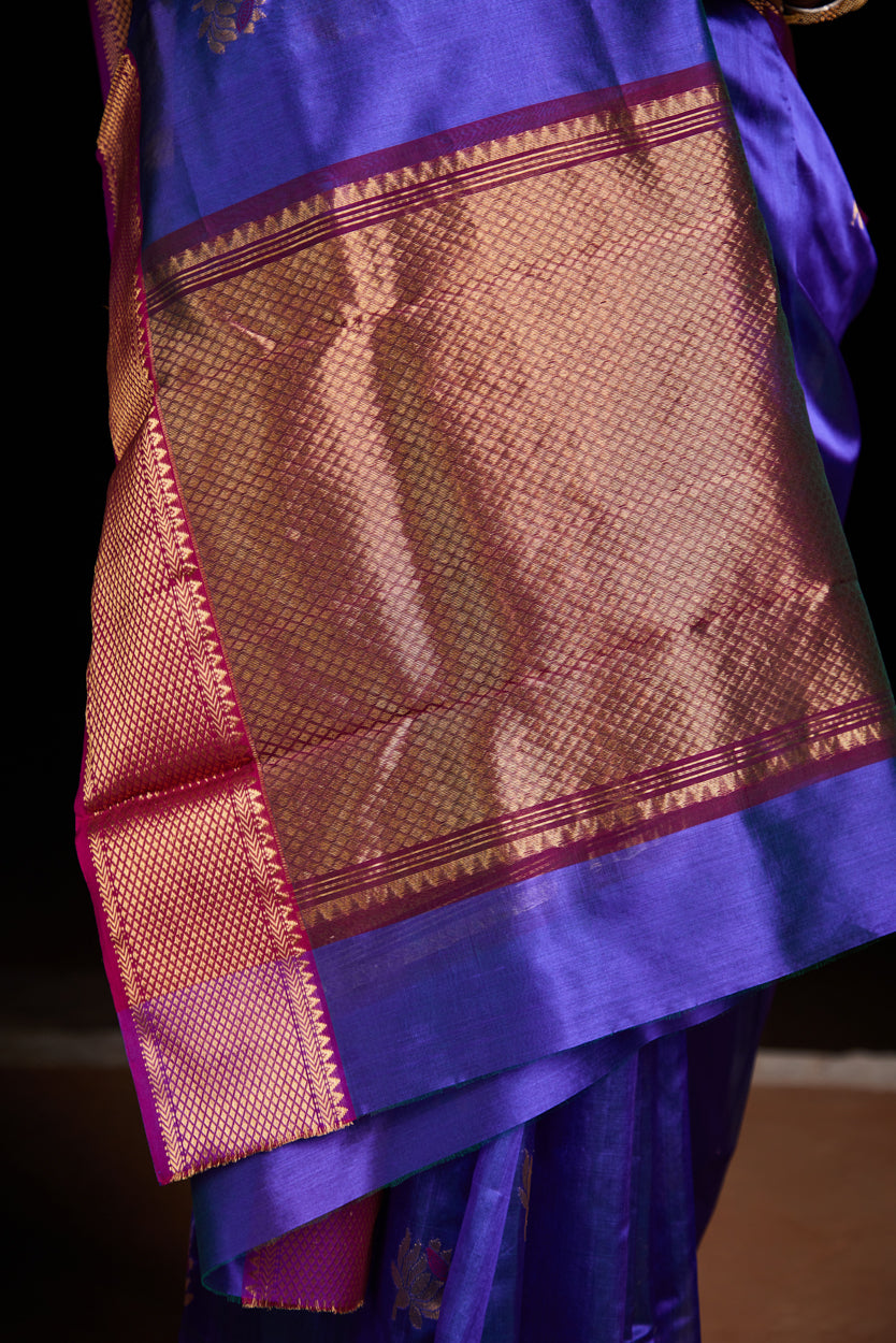 Neel Kamal Meenakari Pure Silk Chanderi Saree