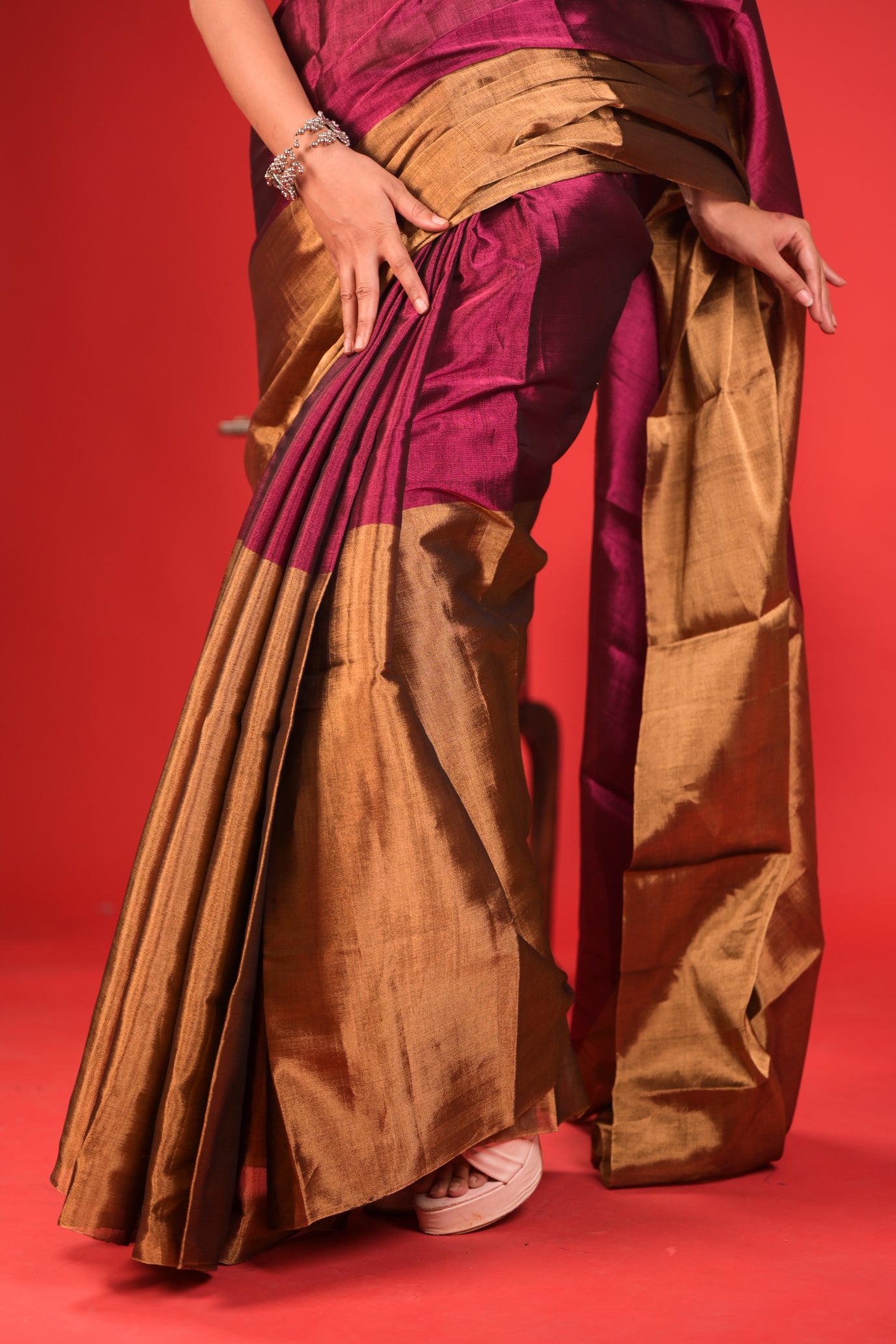 Dohra Rang Chanderi Tissue Saree