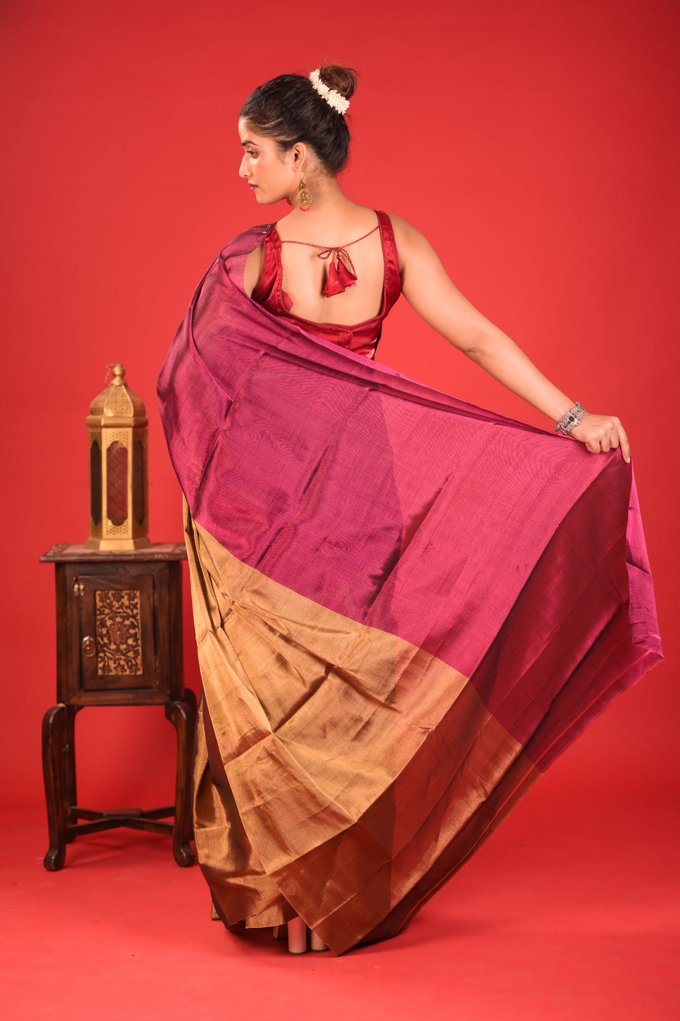 Dohra Rang Chanderi Tissue Saree