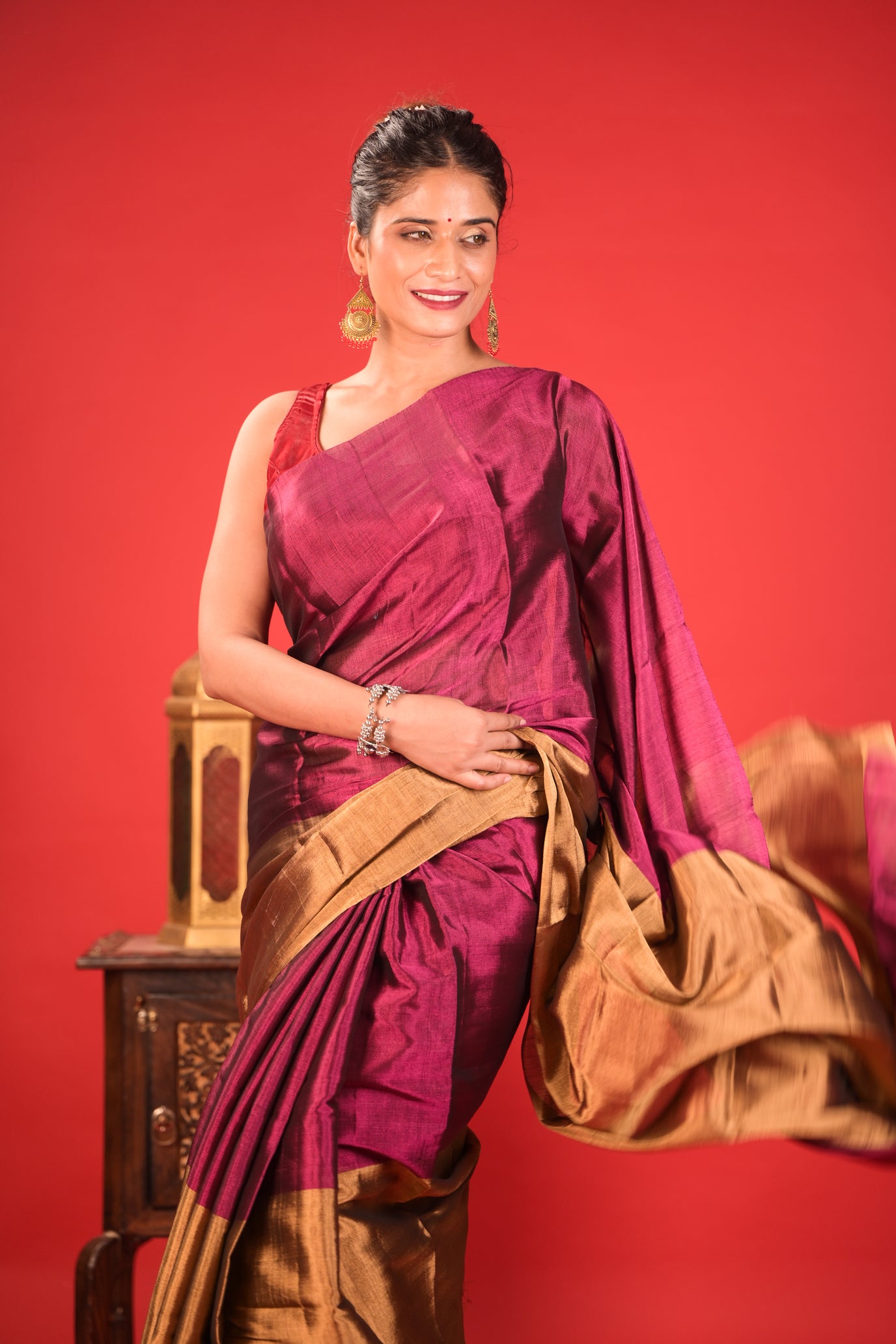 Dohra Rang Chanderi Tissue Saree
