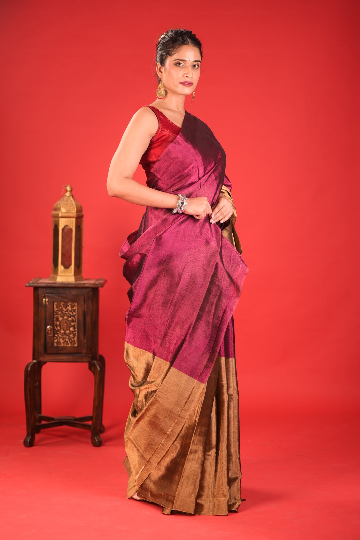 Dohra Rang Chanderi Tissue Saree