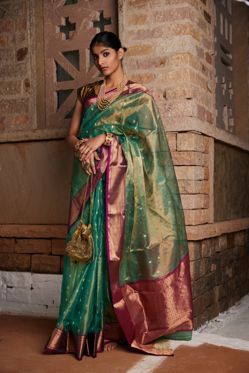 Sitaari Noor Pure Silk Chanderi Saree