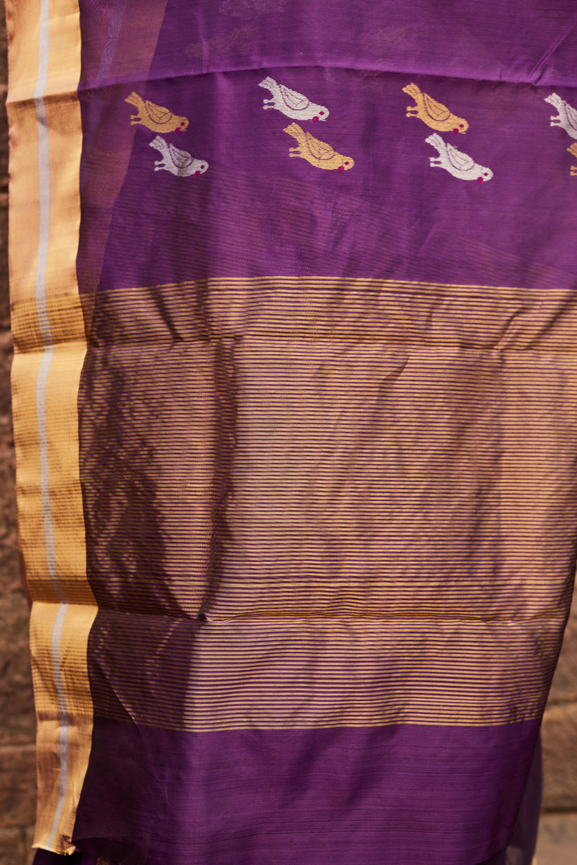 Tota Maina Raag Pattu Silk Chanderi Saree