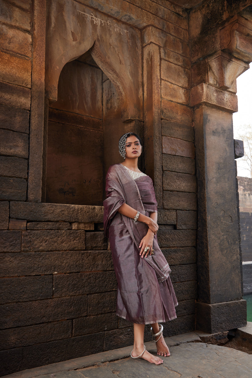Roohani Tissue Silk Chanderi Saree