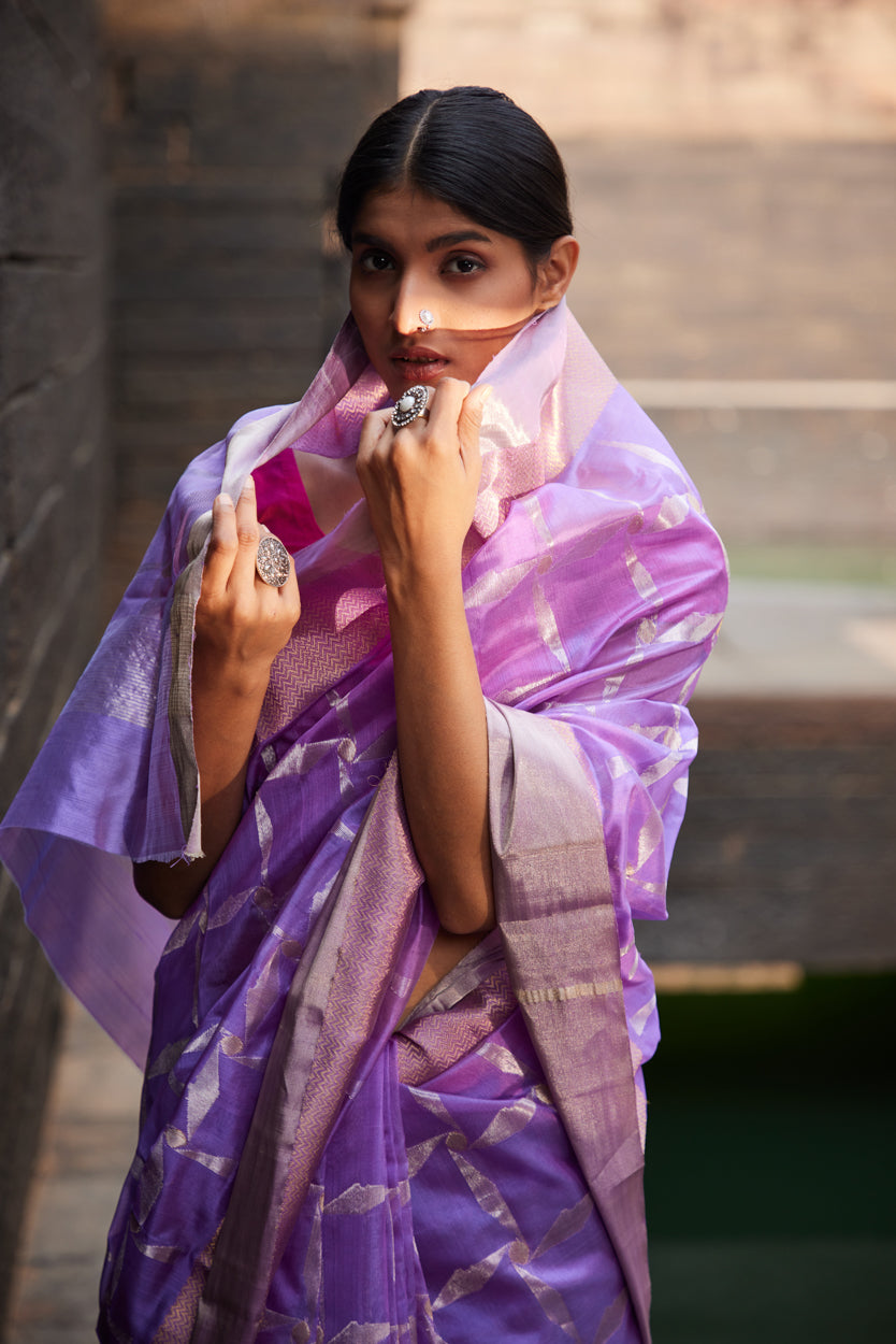 Shabnam Pattu Silk Chanderi Saree