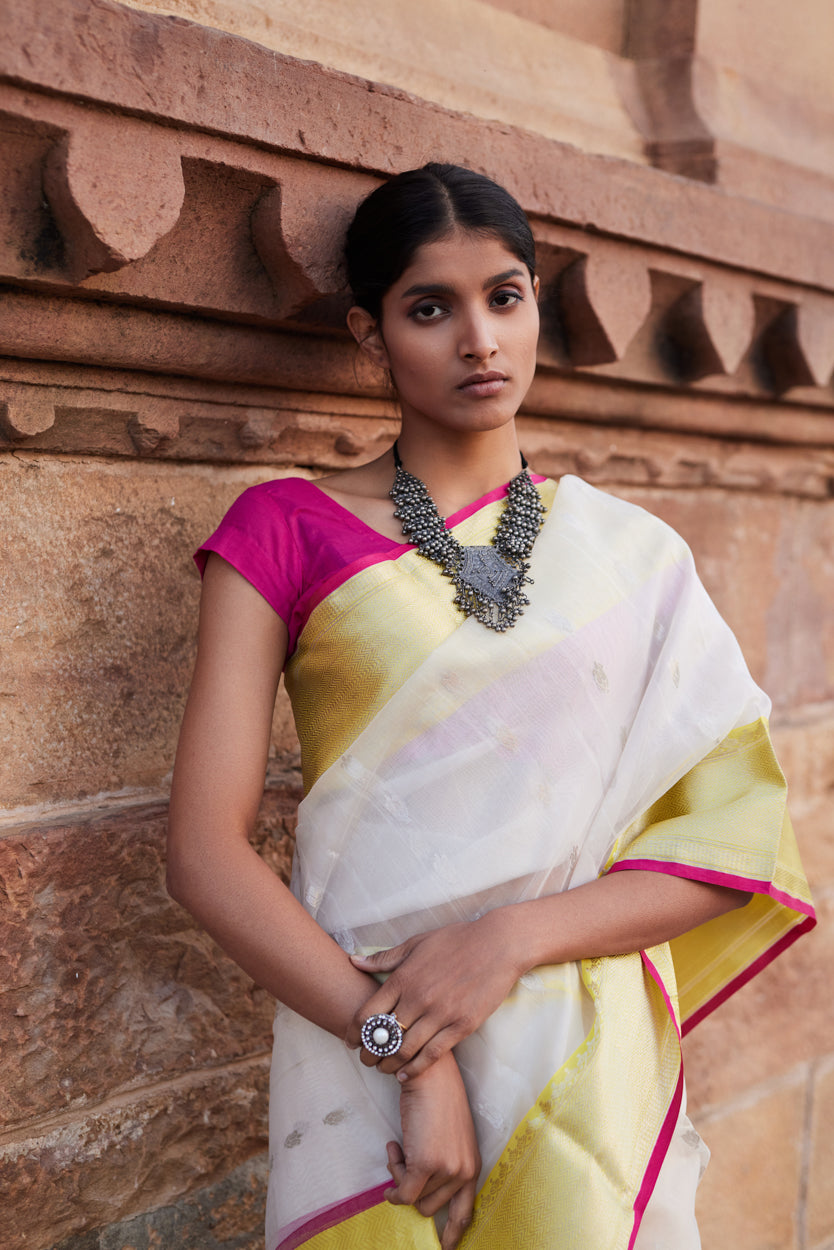 Siyahi Shaam Cotton Silk Chanderi Saree