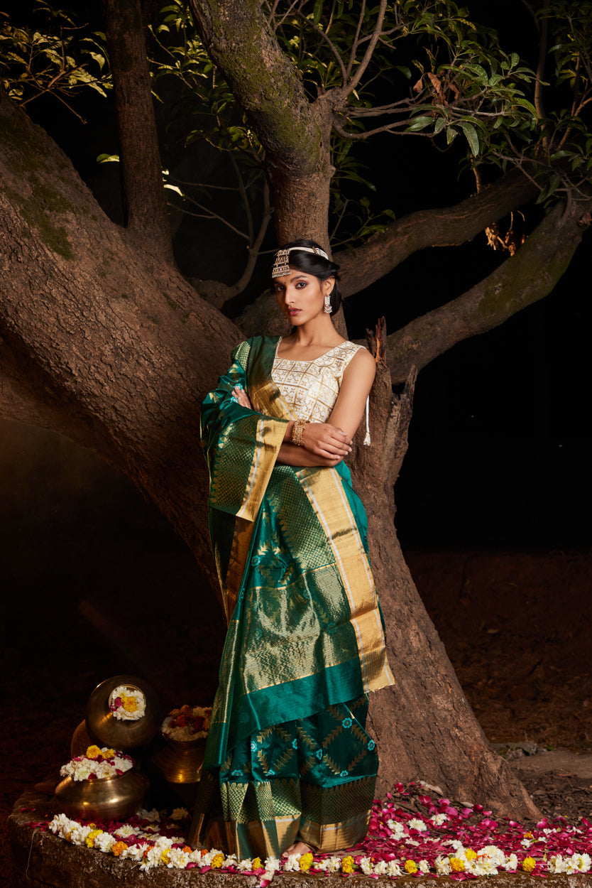 Mastani Saba Meena Kari Pure Silk Chanderi Saree