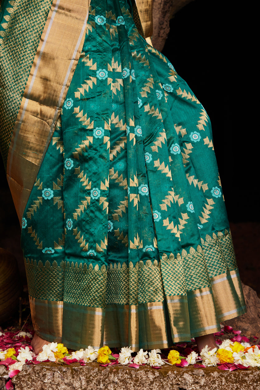 Mastani Saba Meena Kari Pure Silk Chanderi Saree