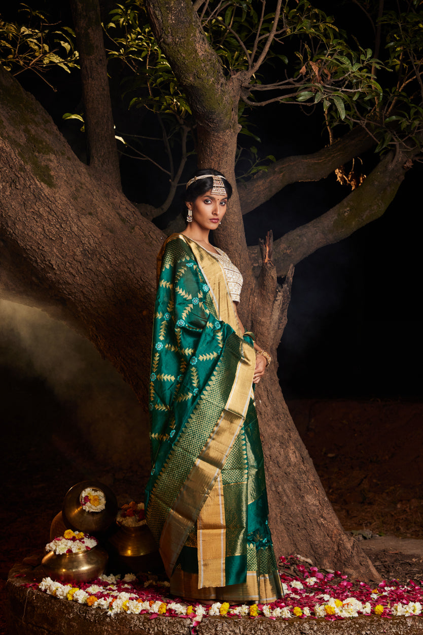 Mastani Saba Meena Kari Pure Silk Chanderi Saree