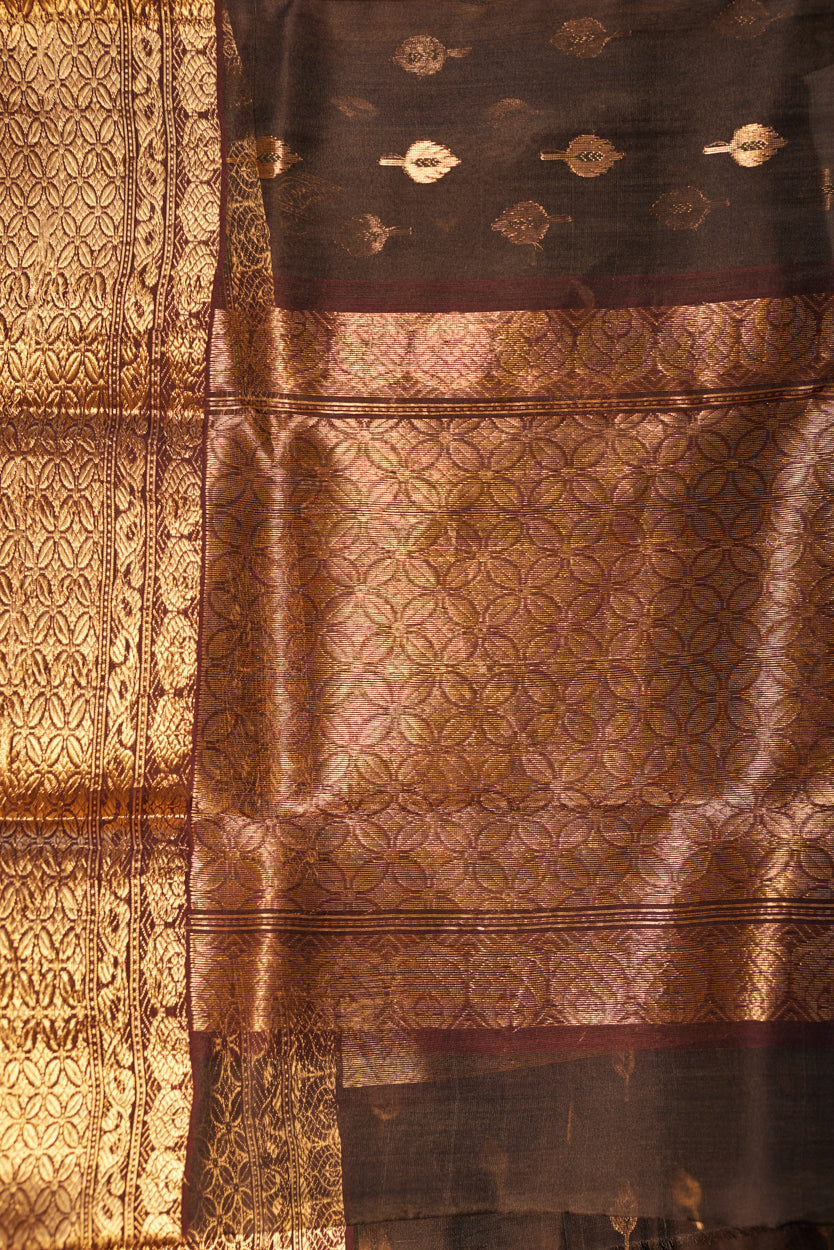 Siyahi Parwana Silk Chanderi Saree