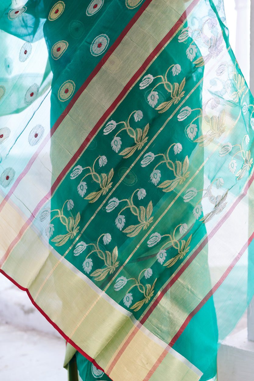 Madhubani Kattan Silk Chanderi Saree