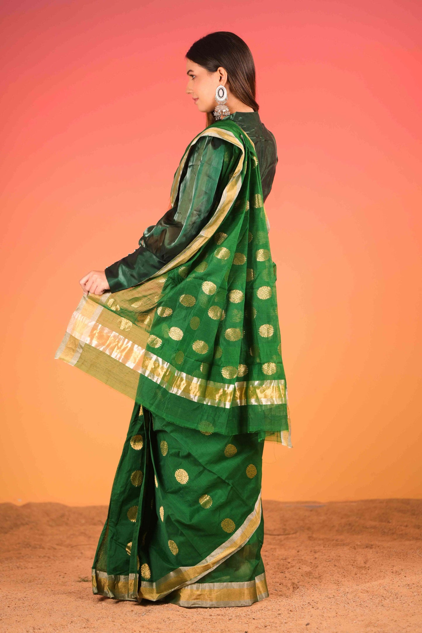 Zareen Gola Chanderi Cotton Silk Saree