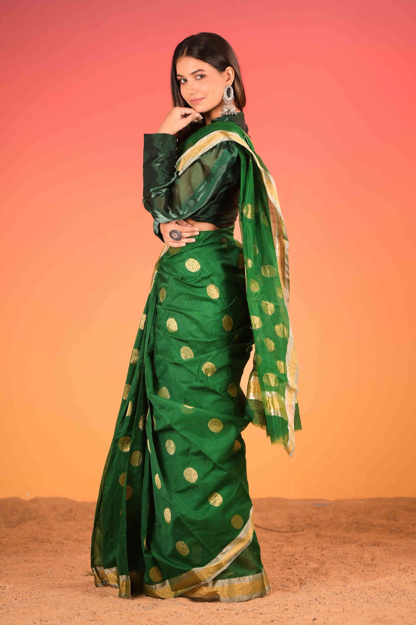 Zareen Gola Chanderi Cotton Silk Saree