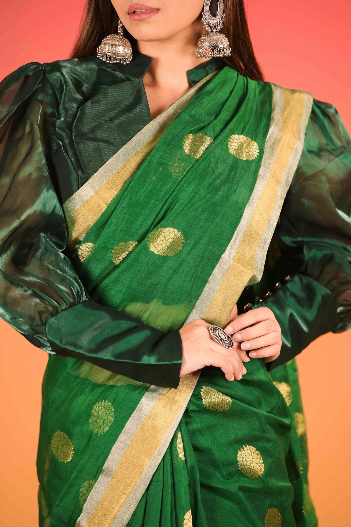 Zareen Gola Chanderi Cotton Silk Saree