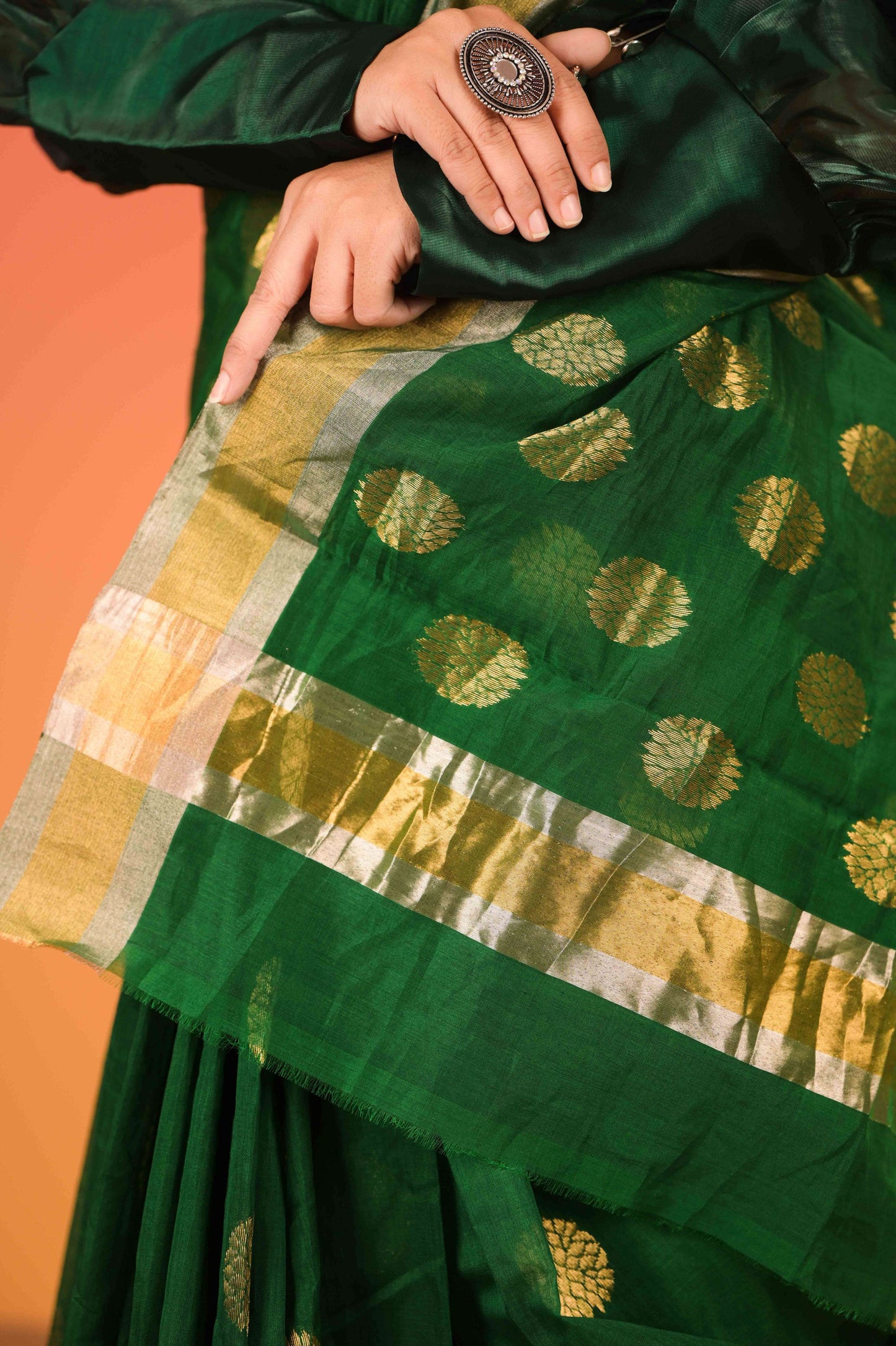 Zareen Gola Chanderi Cotton Silk Saree