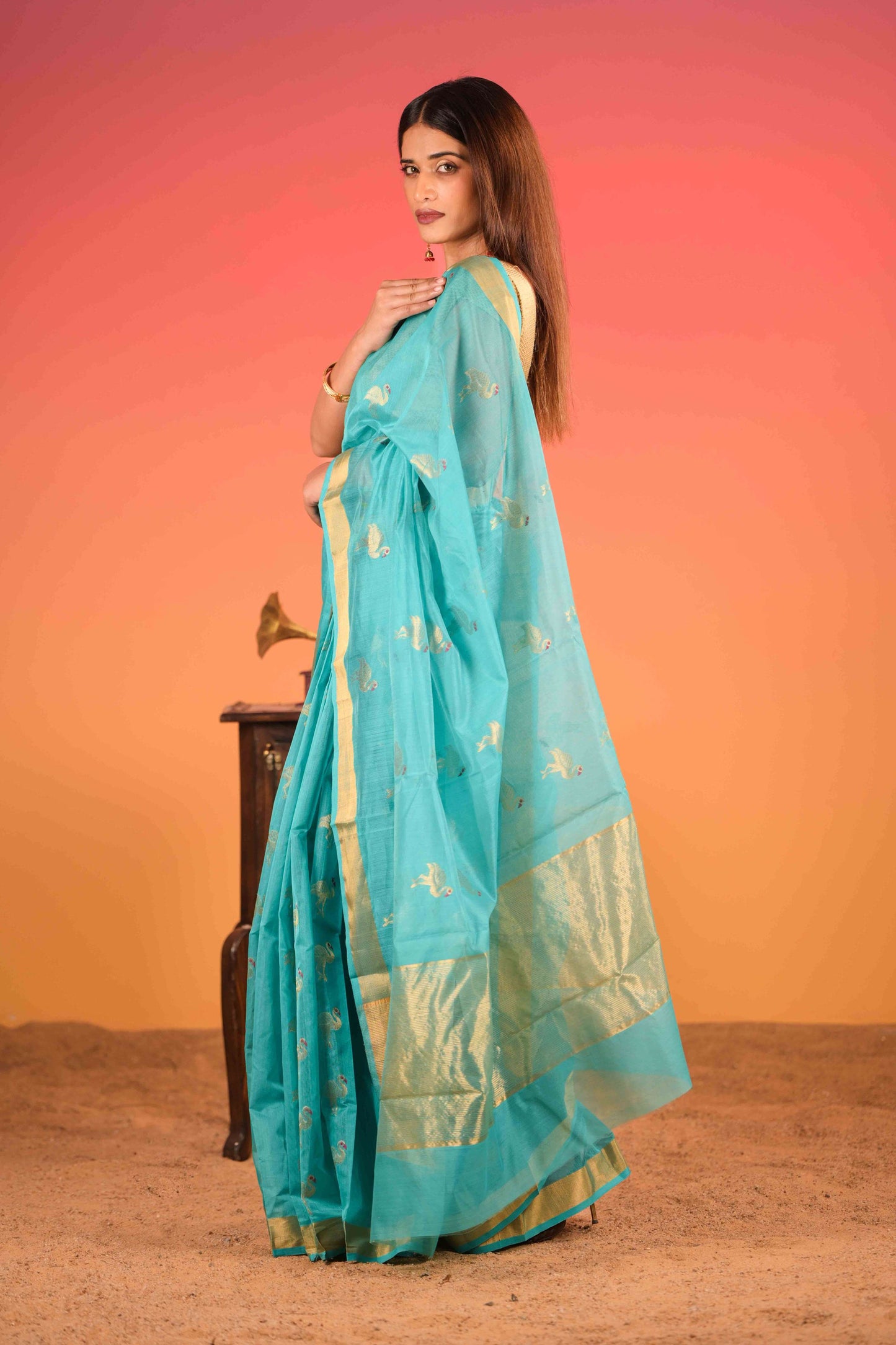Neer Hansika Chanderi Cotton Silk Saree