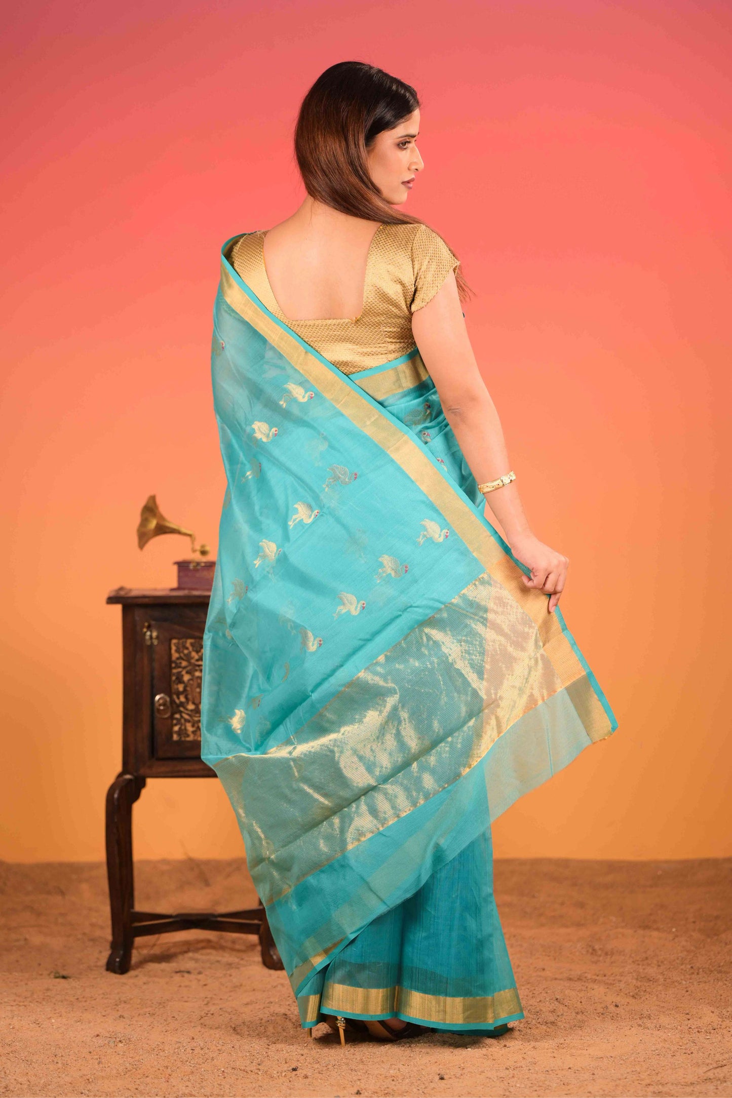 Neer Hansika Chanderi Cotton Silk Saree