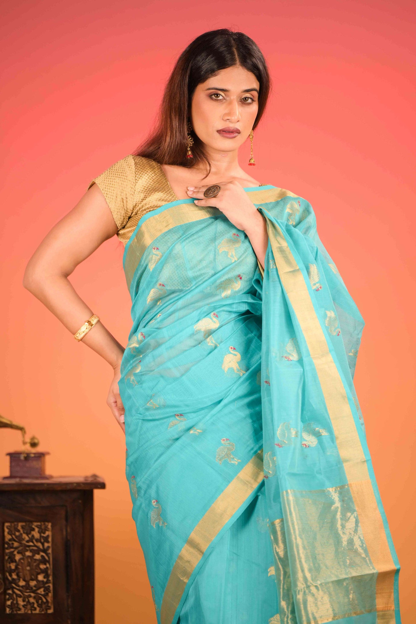 Neer Hansika Chanderi Cotton Silk Saree