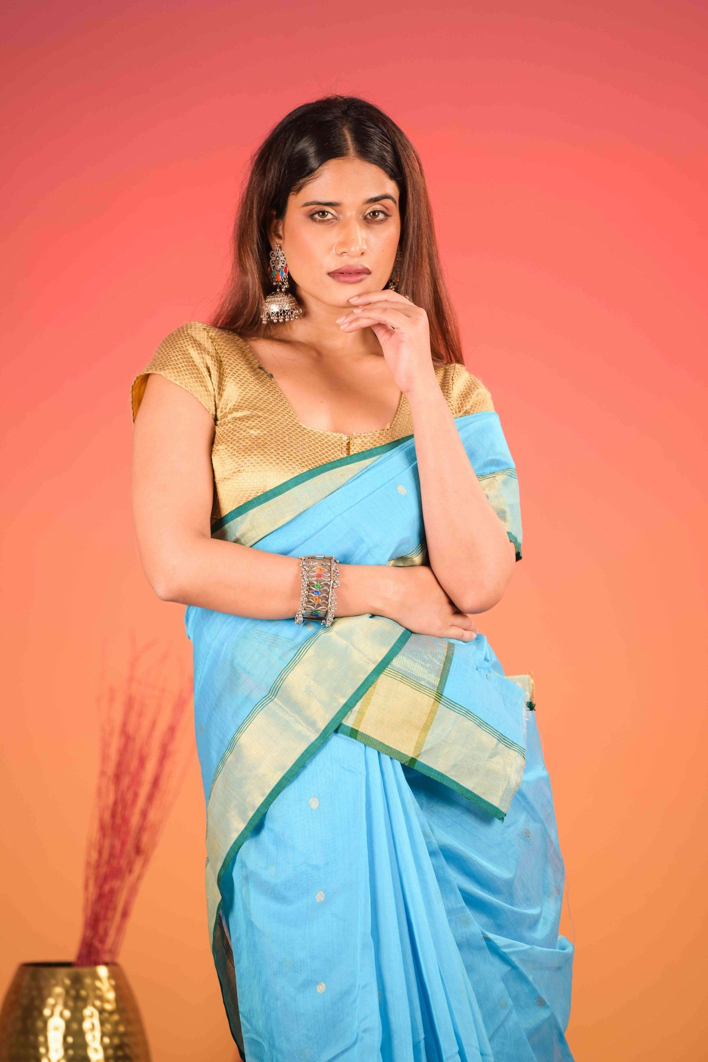 Neel Sikka Chanderi Cotton Silk Saree