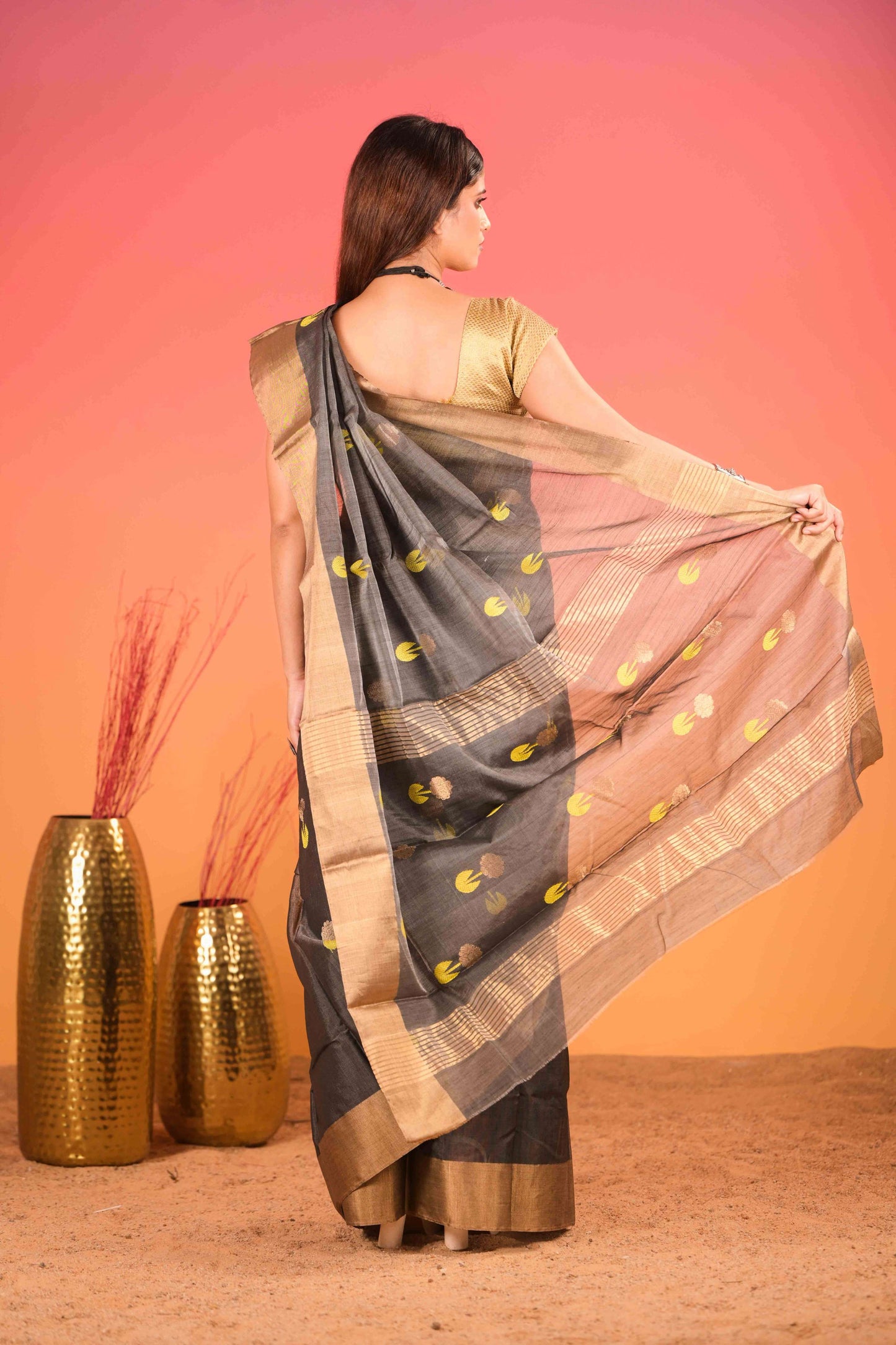Koyla Gul Chanderi Cotton Silk Saree