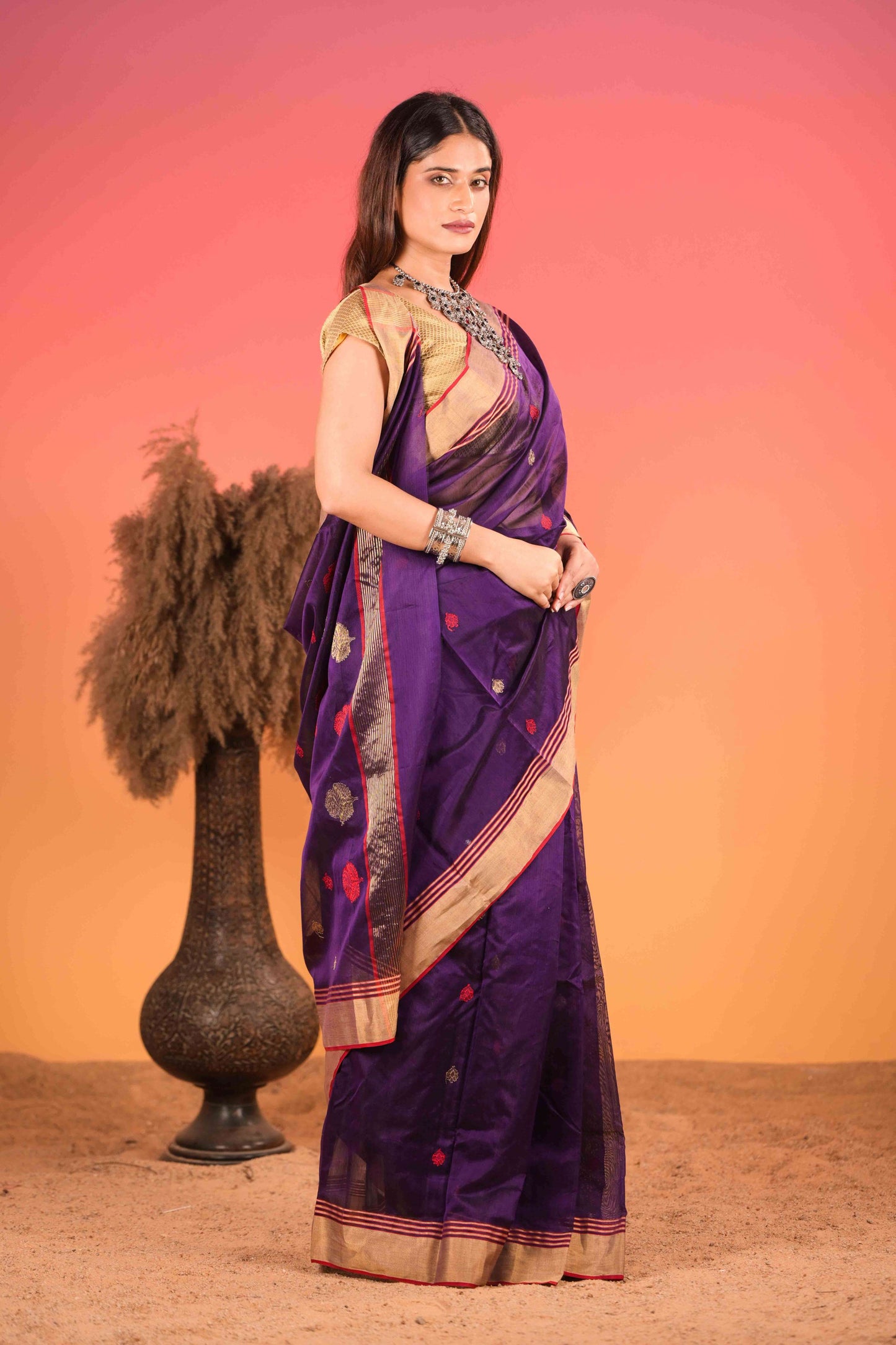 Indrani Gul Chanderi Cotton Silk Saree