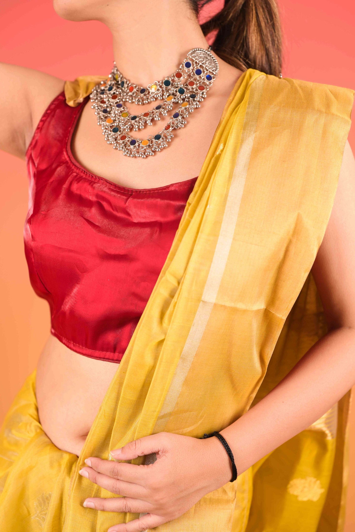 Haldi Chandni Chanderi Cotton Silk Saree