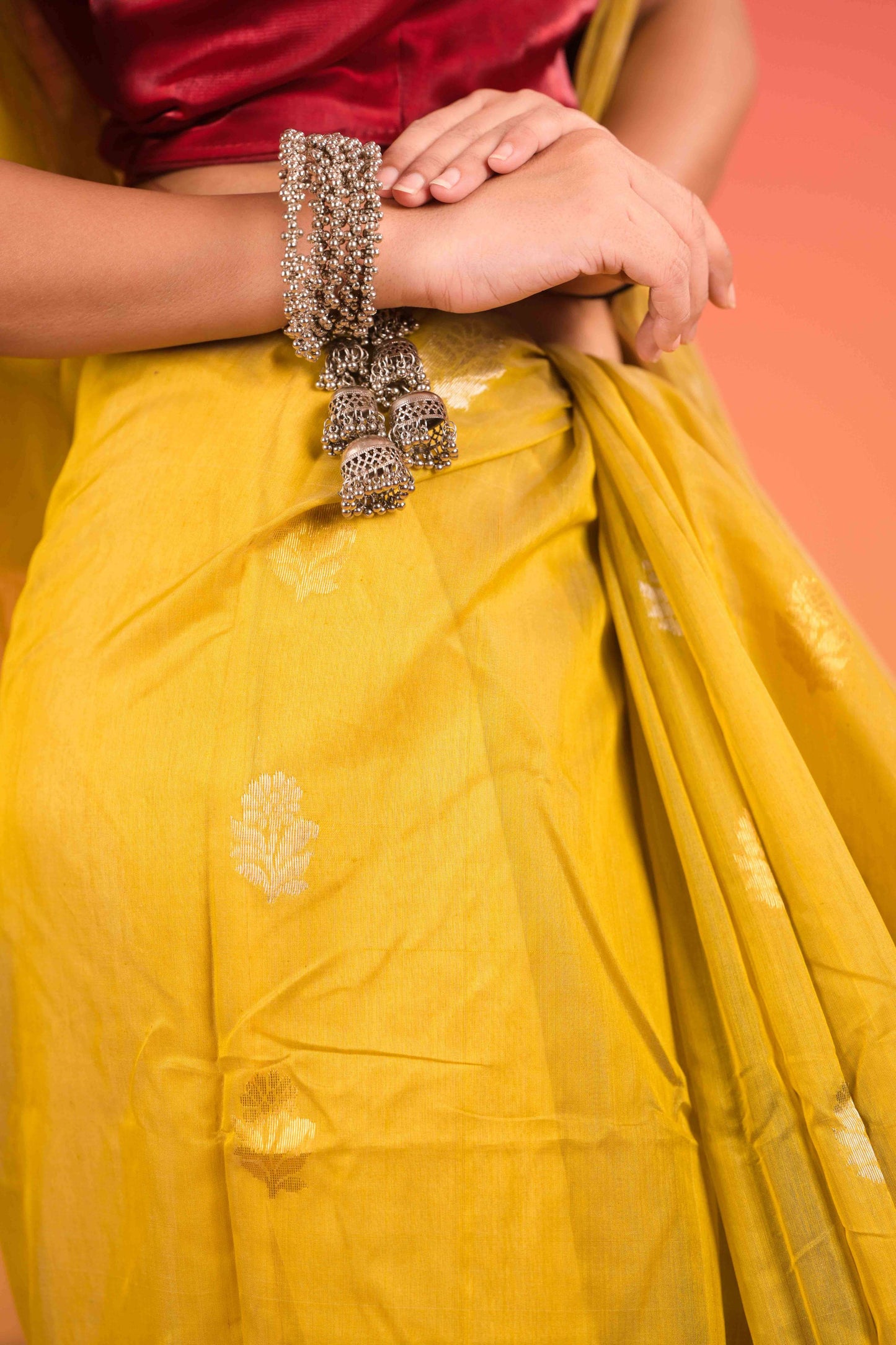 Haldi Chandni Chanderi Cotton Silk Saree