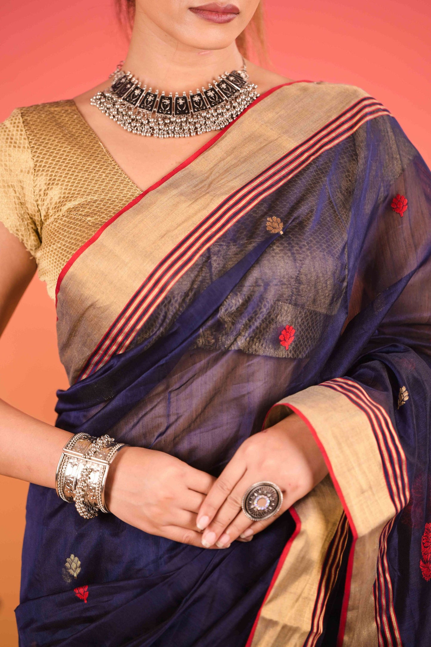 Neel Noor Chanderi Cotton Silk Saree