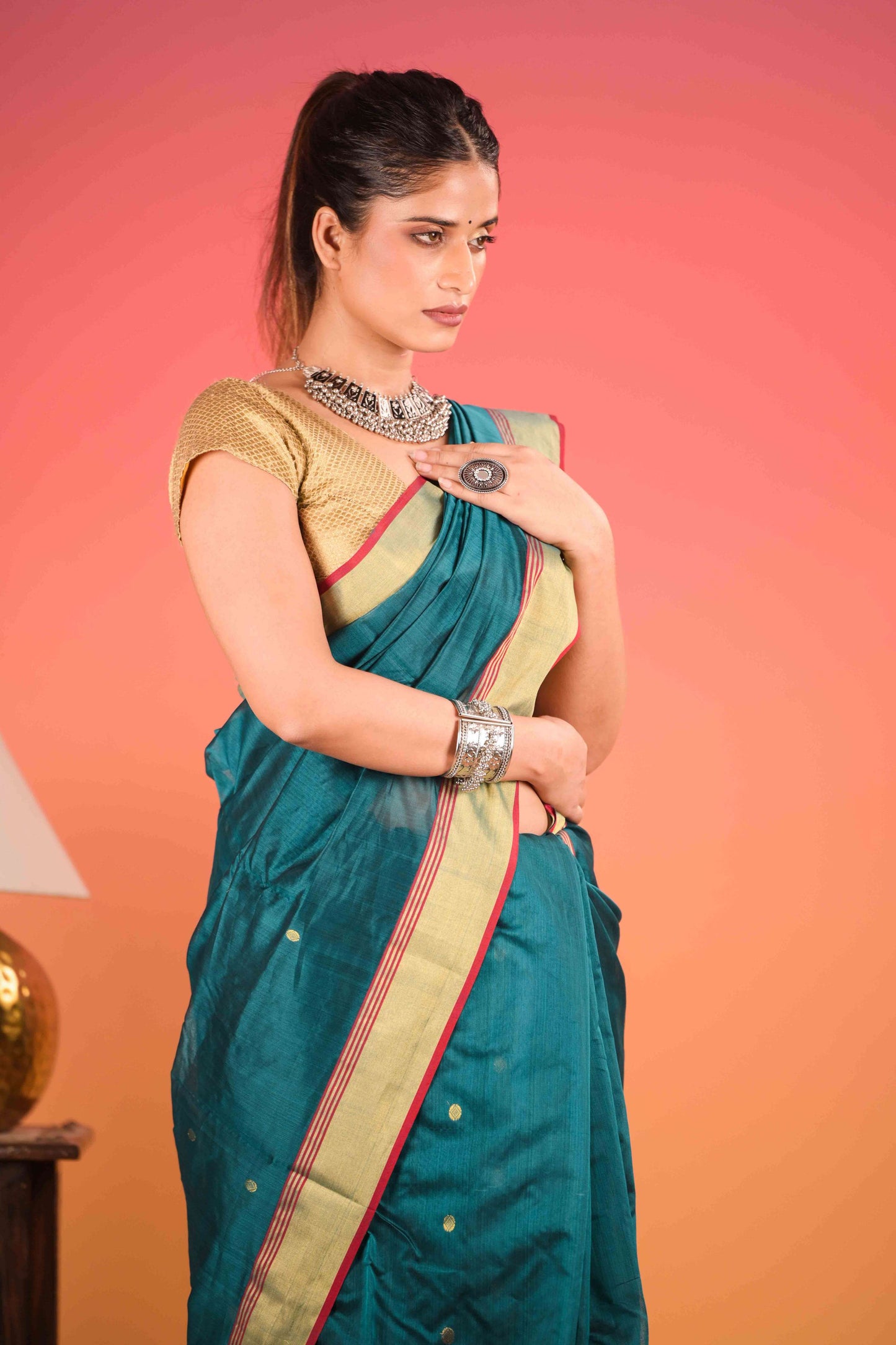 Rama Jyoti Chanderi Cotton Silk Saree