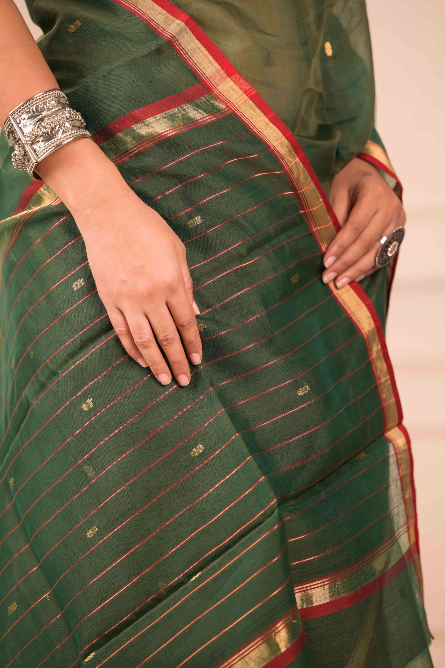 Jaituna Swarṇ Chanderi Cotton Silk Saree