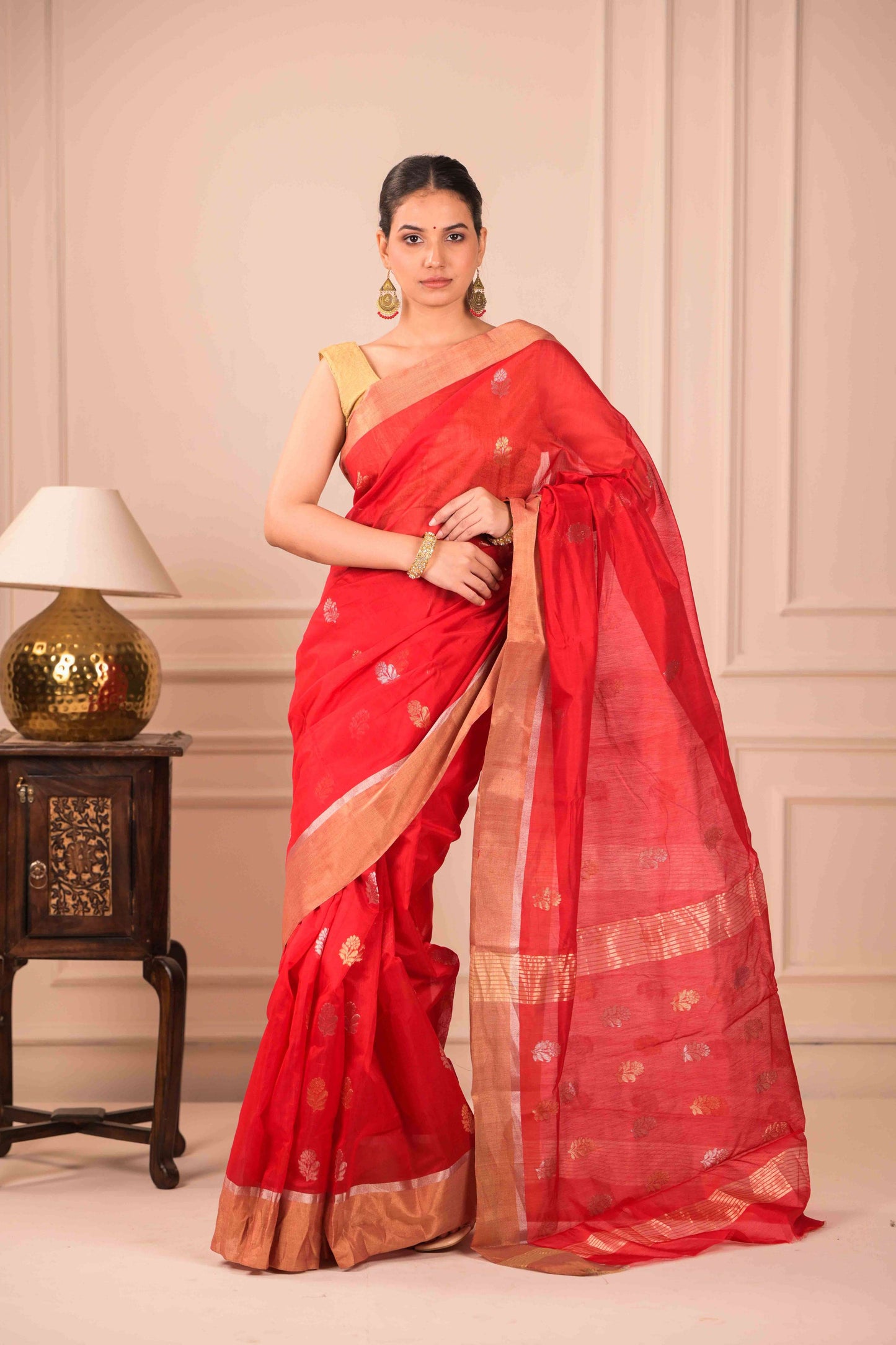 Patra Vilas Chanderi Cotton Silk Saree
