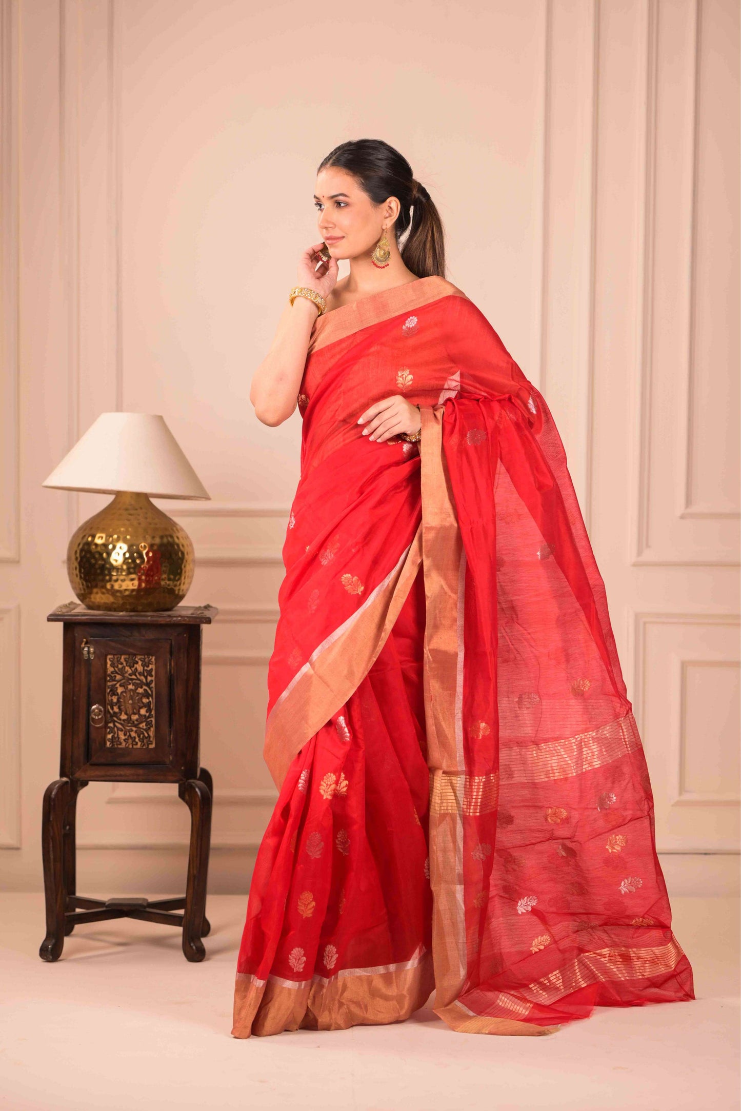 Patra Vilas Chanderi Cotton Silk Saree