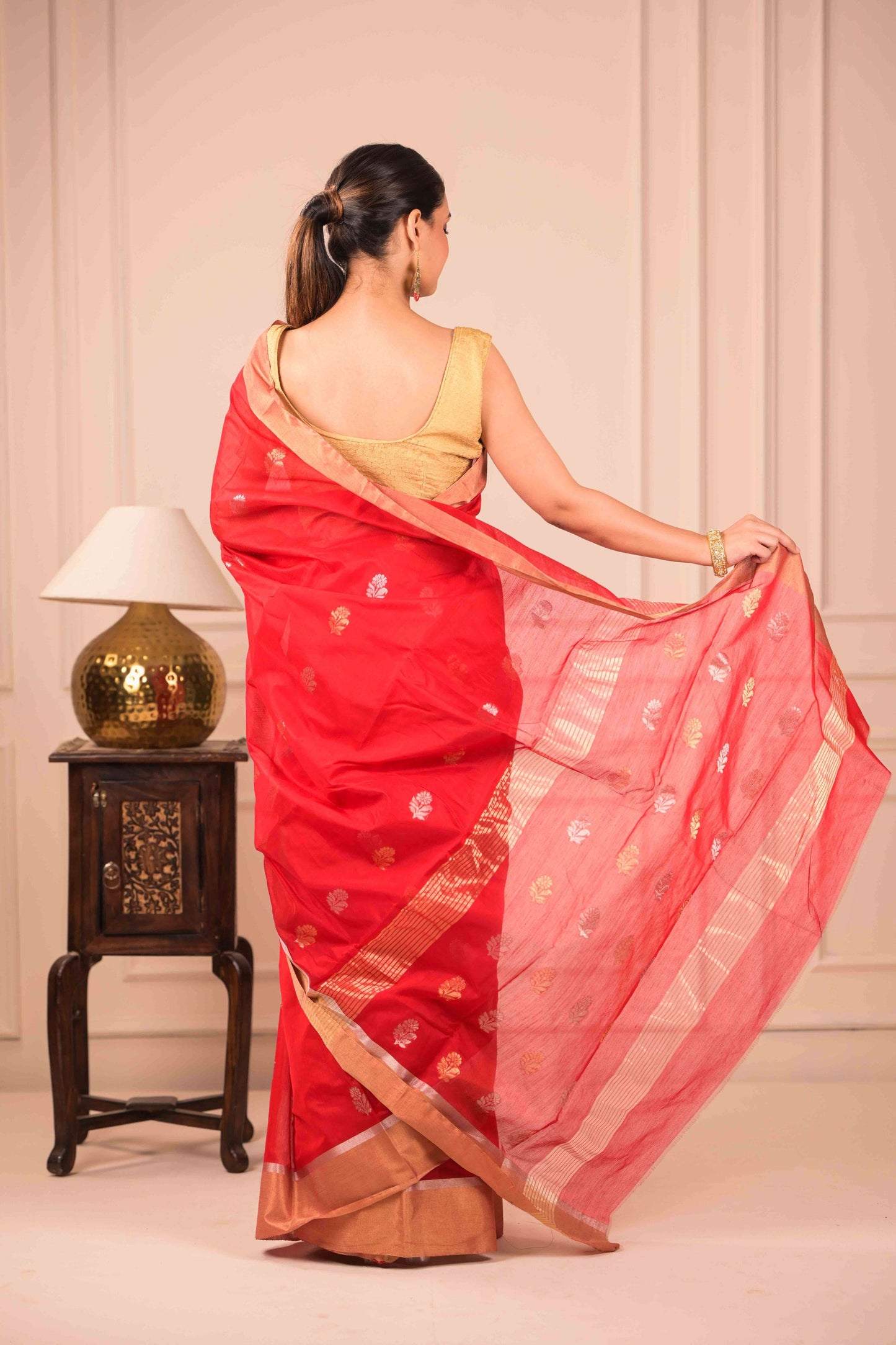 Patra Vilas Chanderi Cotton Silk Saree