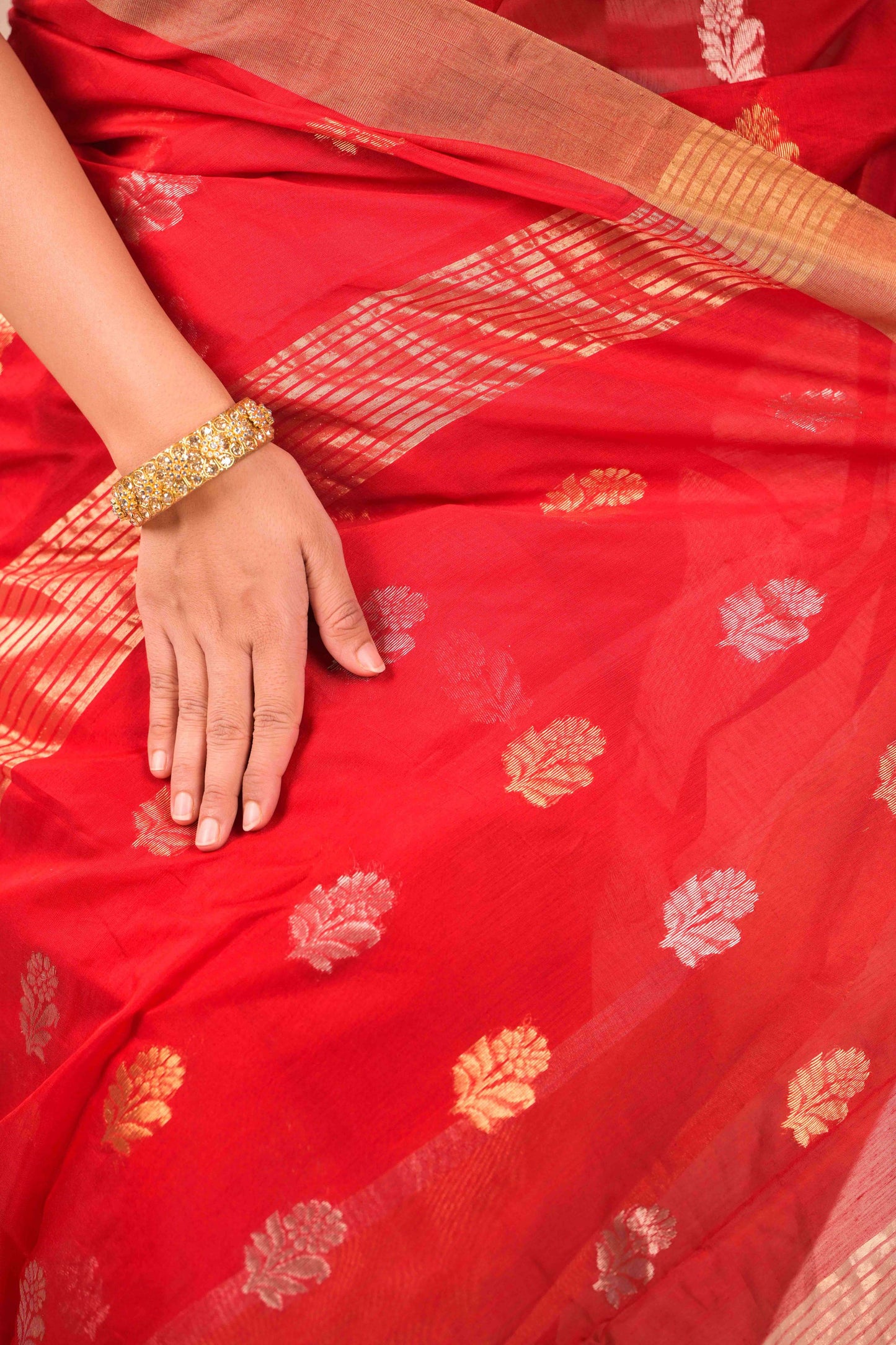 Patra Vilas Chanderi Cotton Silk Saree
