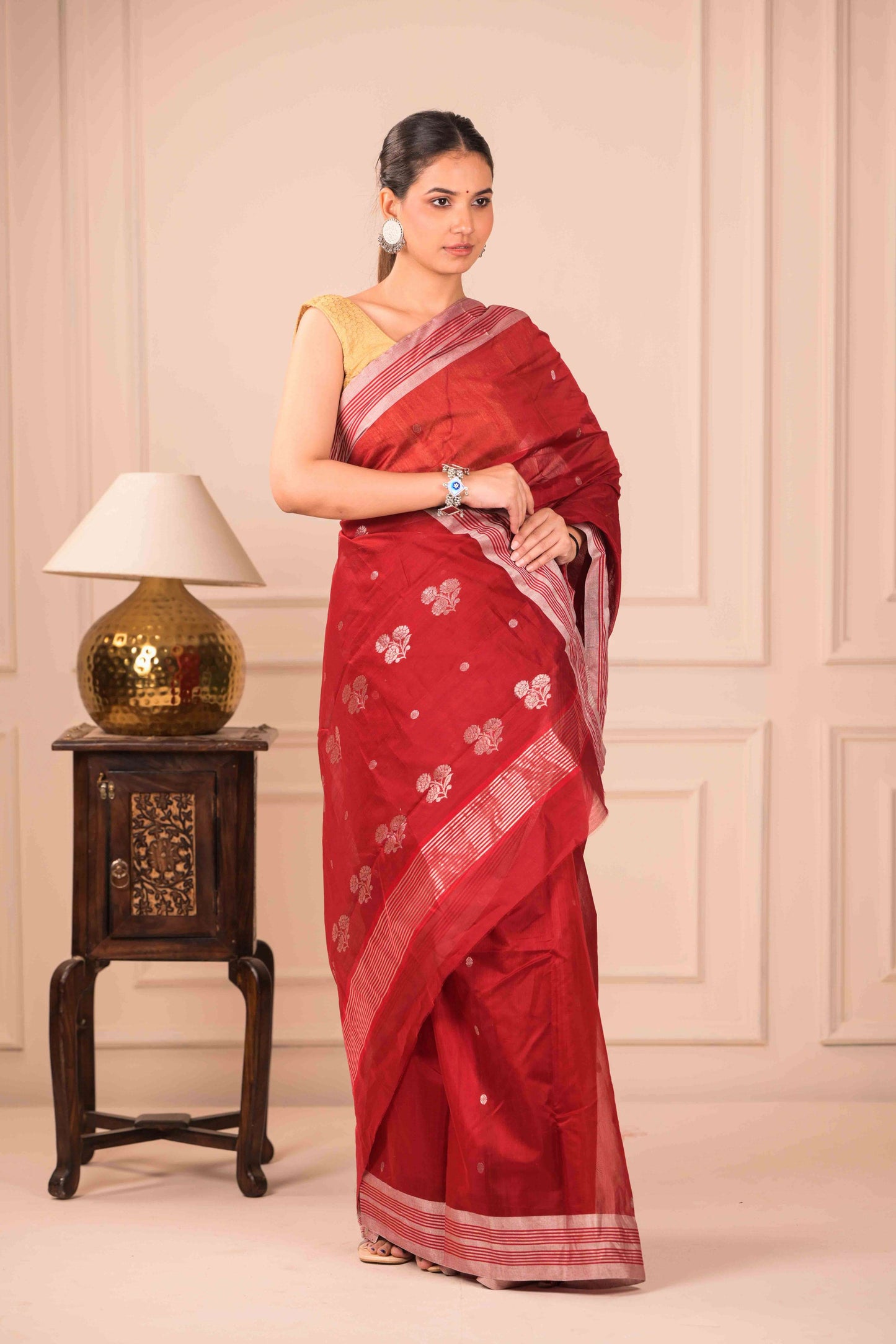 Sindura Rupa Chanderi Cotton Silk Saree