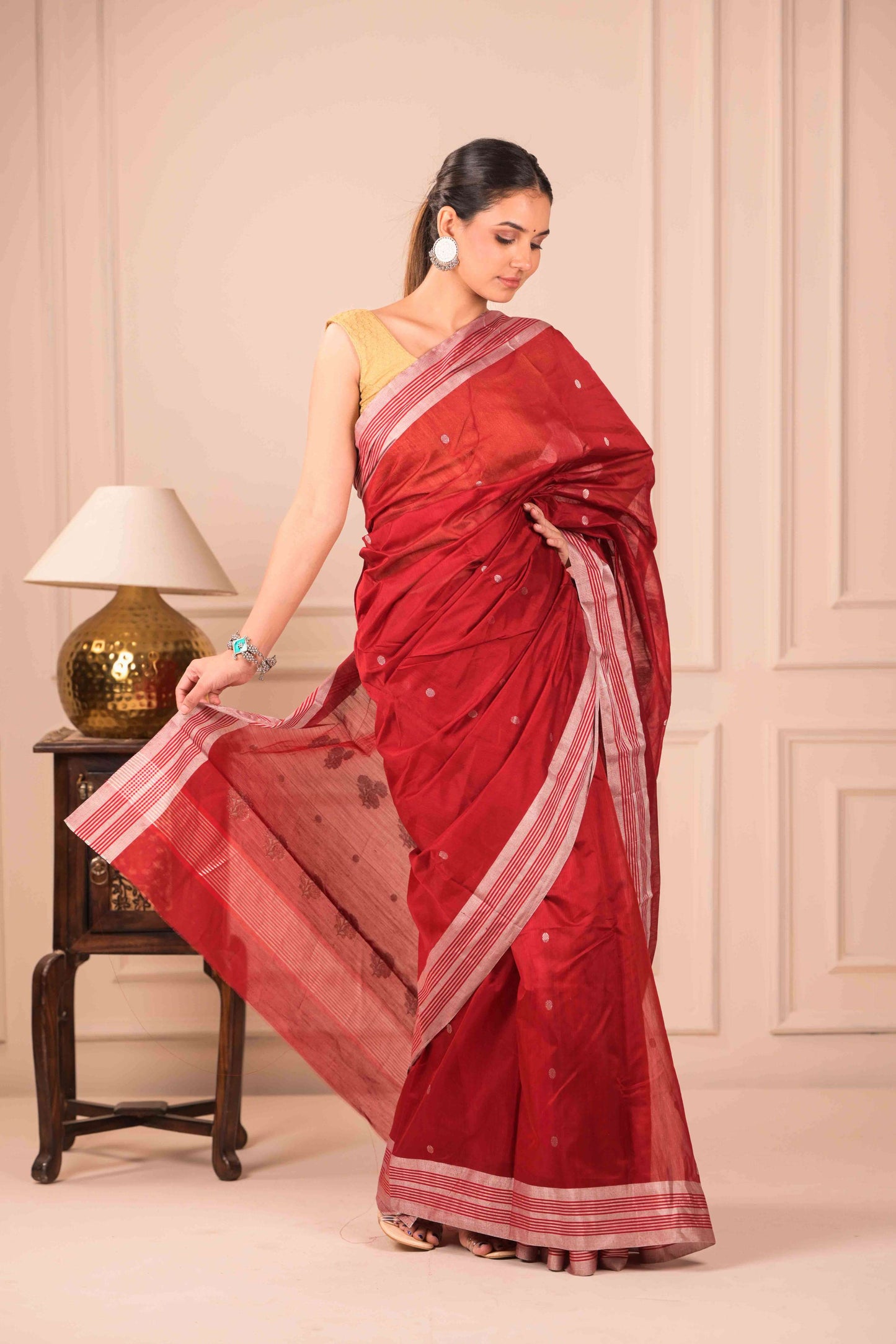 Sindura Rupa Chanderi Cotton Silk Saree