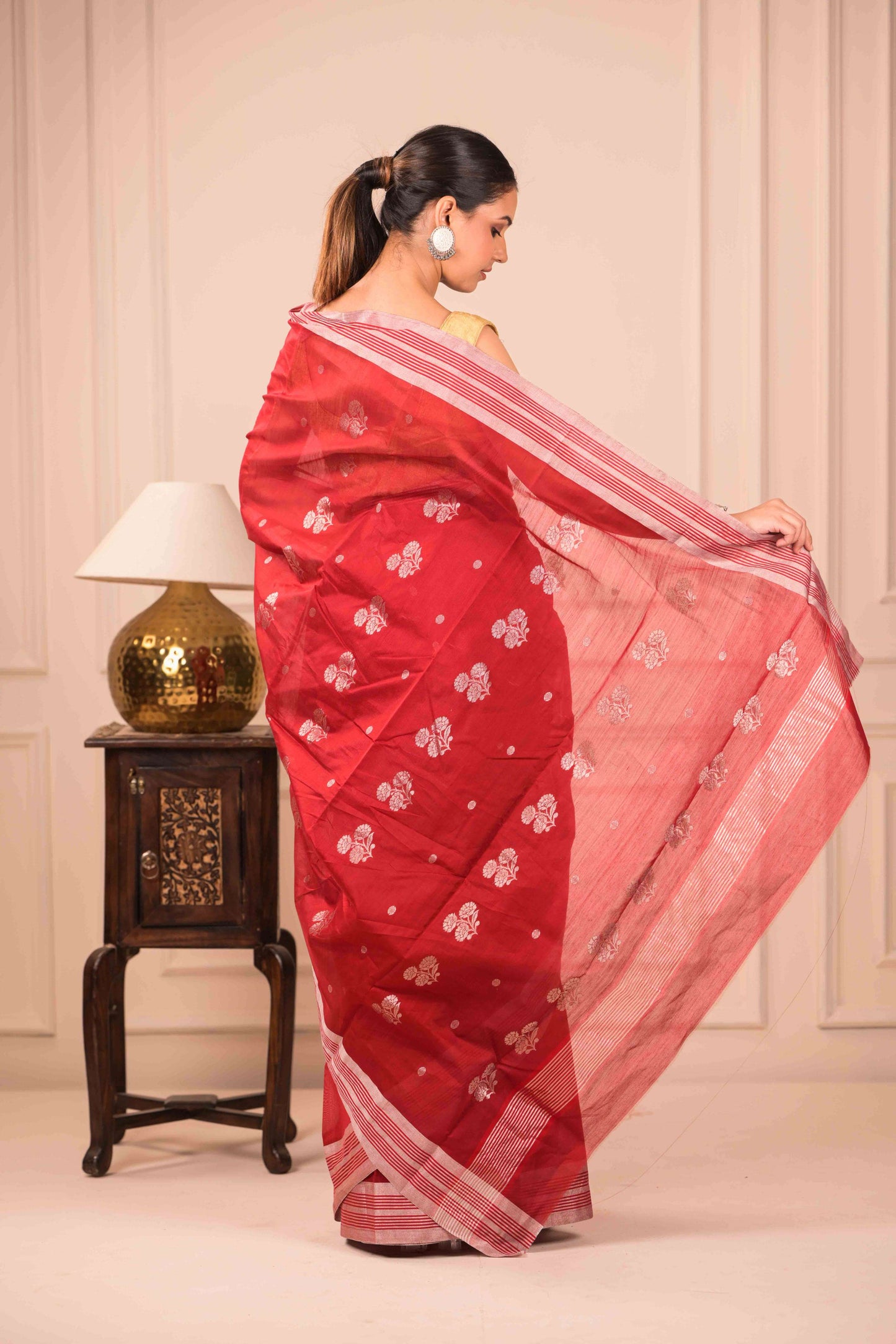 Sindura Rupa Chanderi Cotton Silk Saree