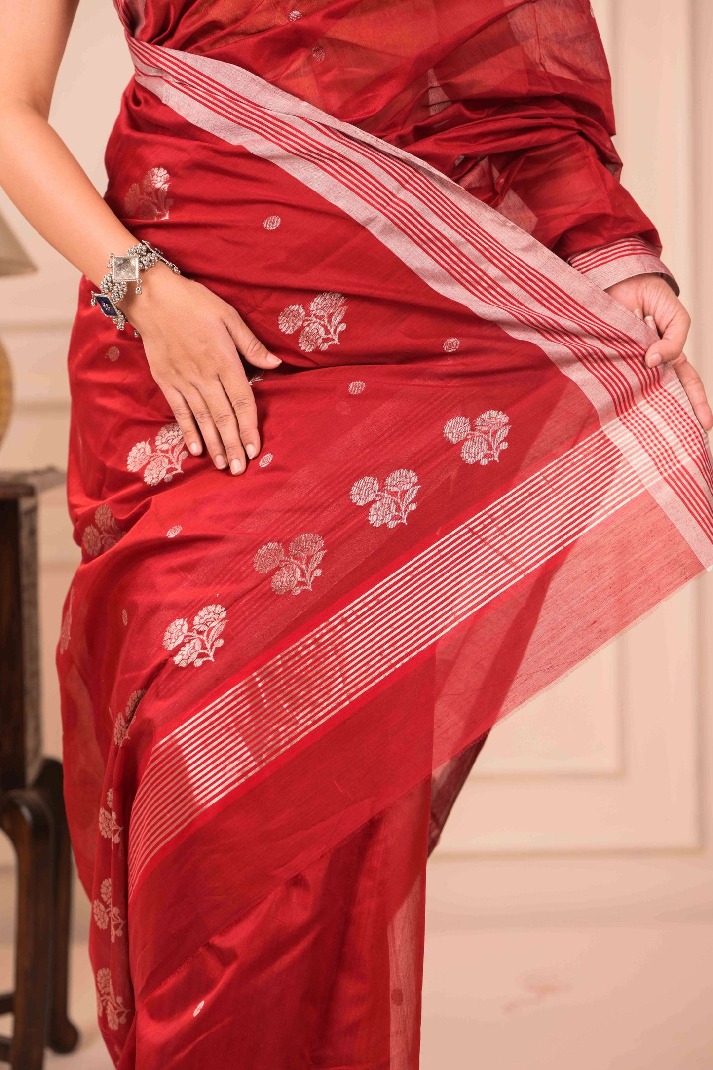 Sindura Rupa Chanderi Cotton Silk Saree