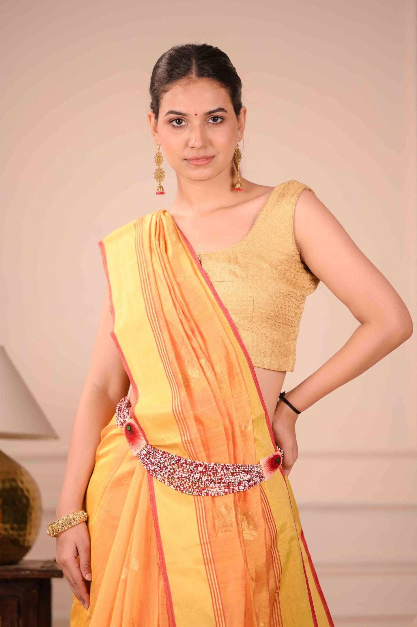 Agni Swarṇ Chanderi Cotton Silk Saree