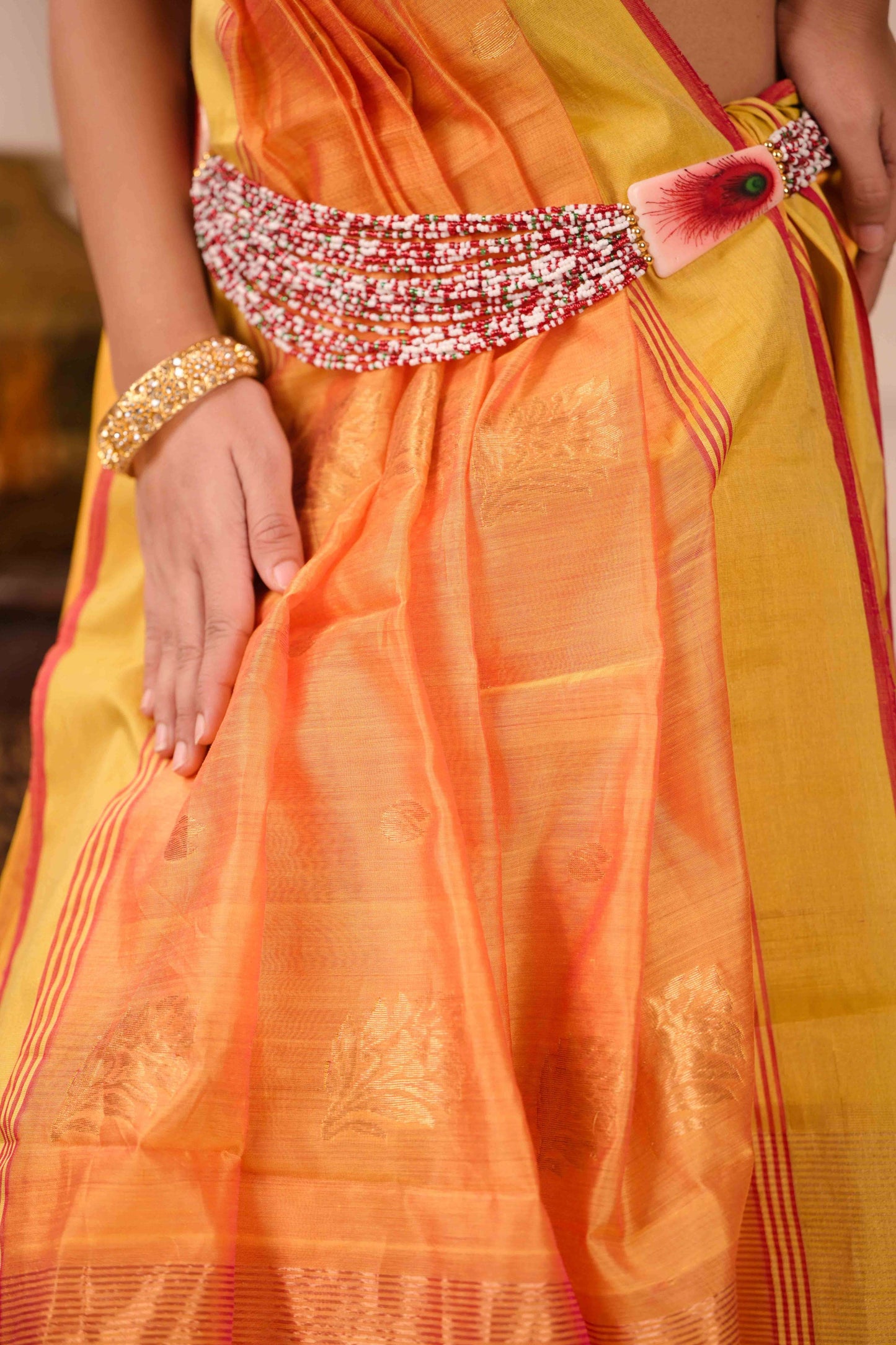 Agni Swarṇ Chanderi Cotton Silk Saree