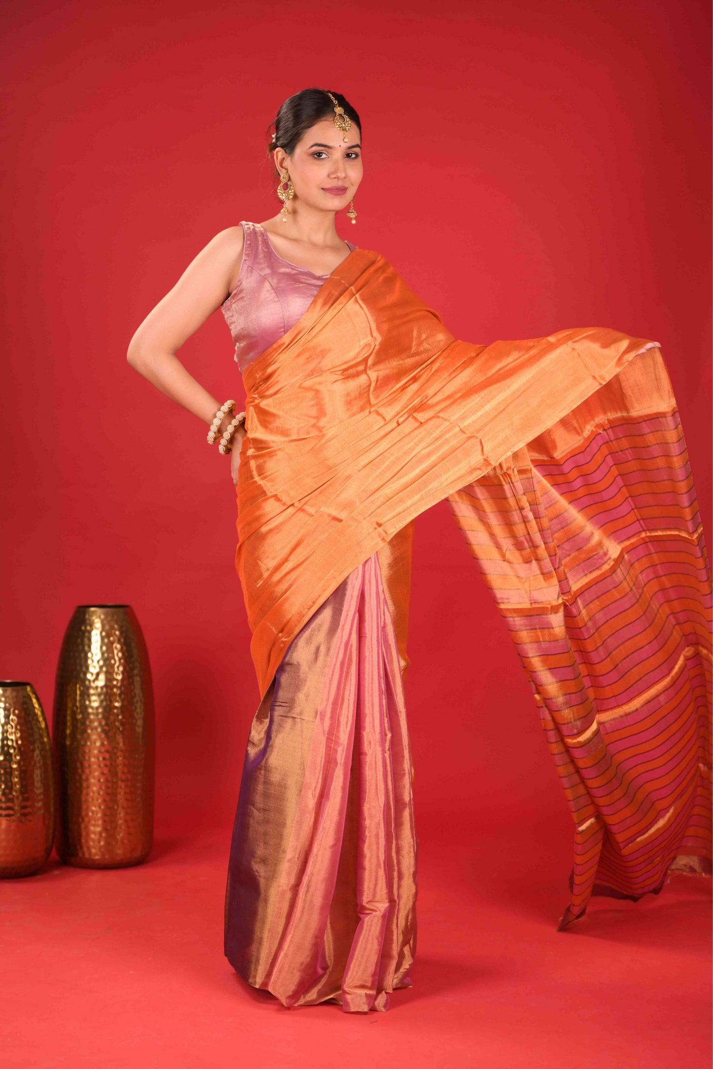 Ranga Tarang Chanderi Tissue Saree