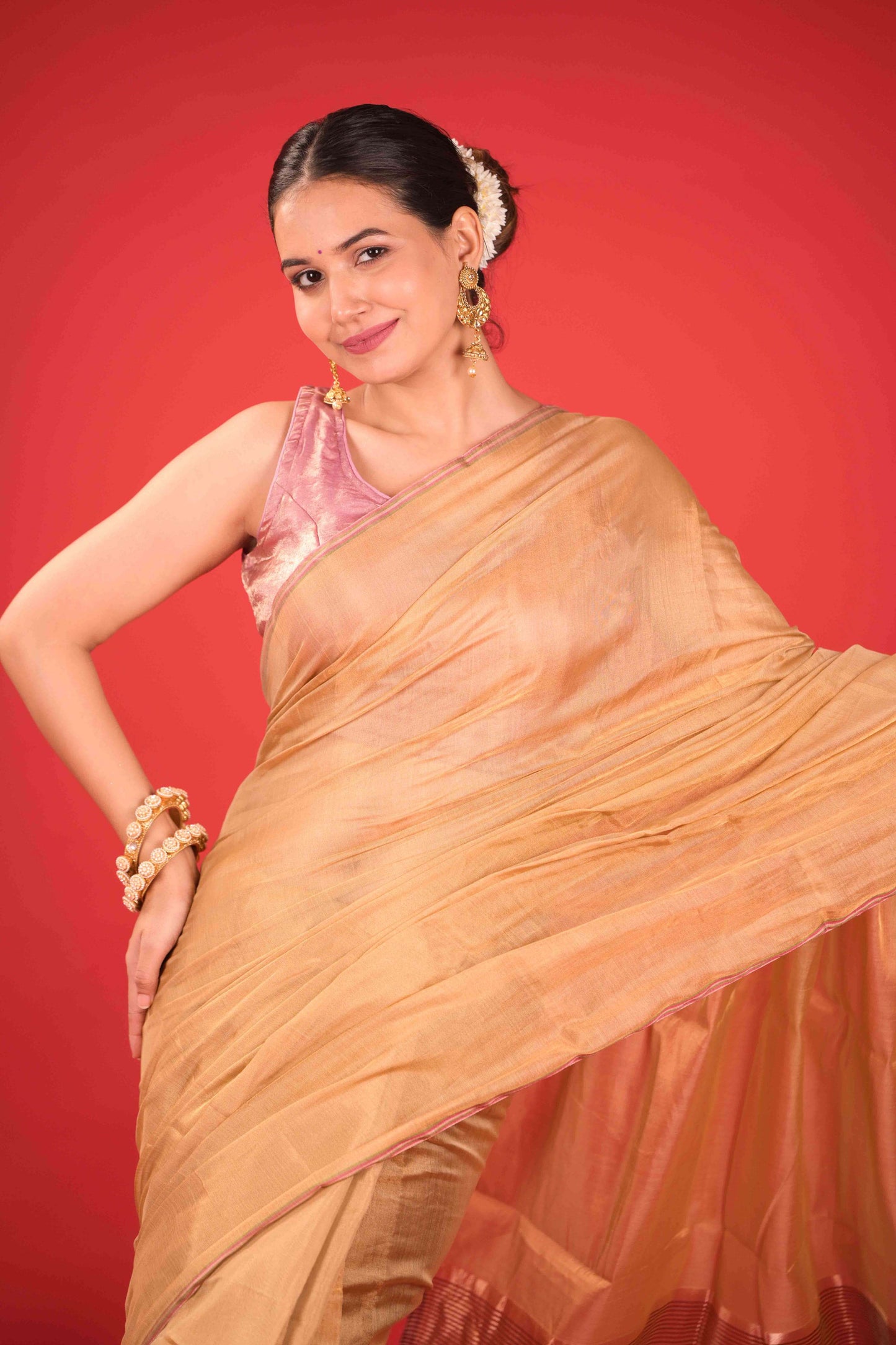 Mṛda Kanti Chanderi Tissue Saree