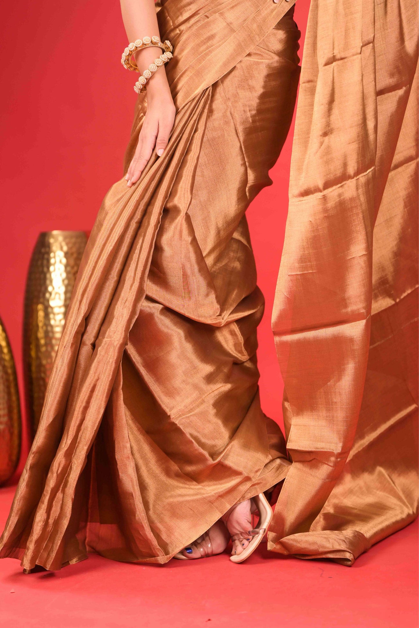 Hema Rosa Chanderi Tissue Saree