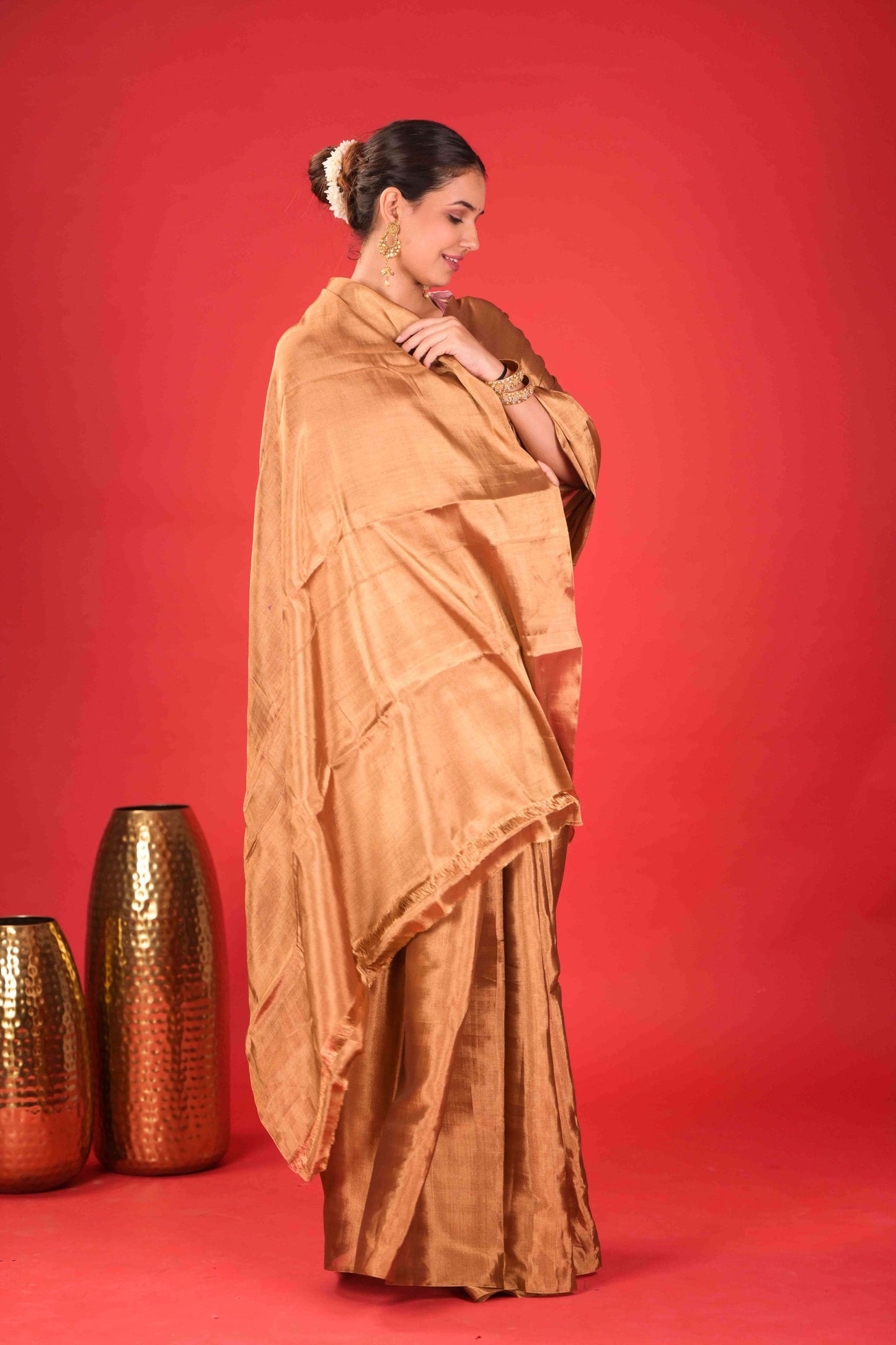 Hema Rosa Chanderi Tissue Saree
